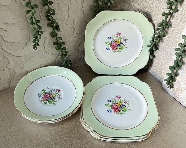 High Tea: Royal Vale Cake Plate and Saucer Set, 7