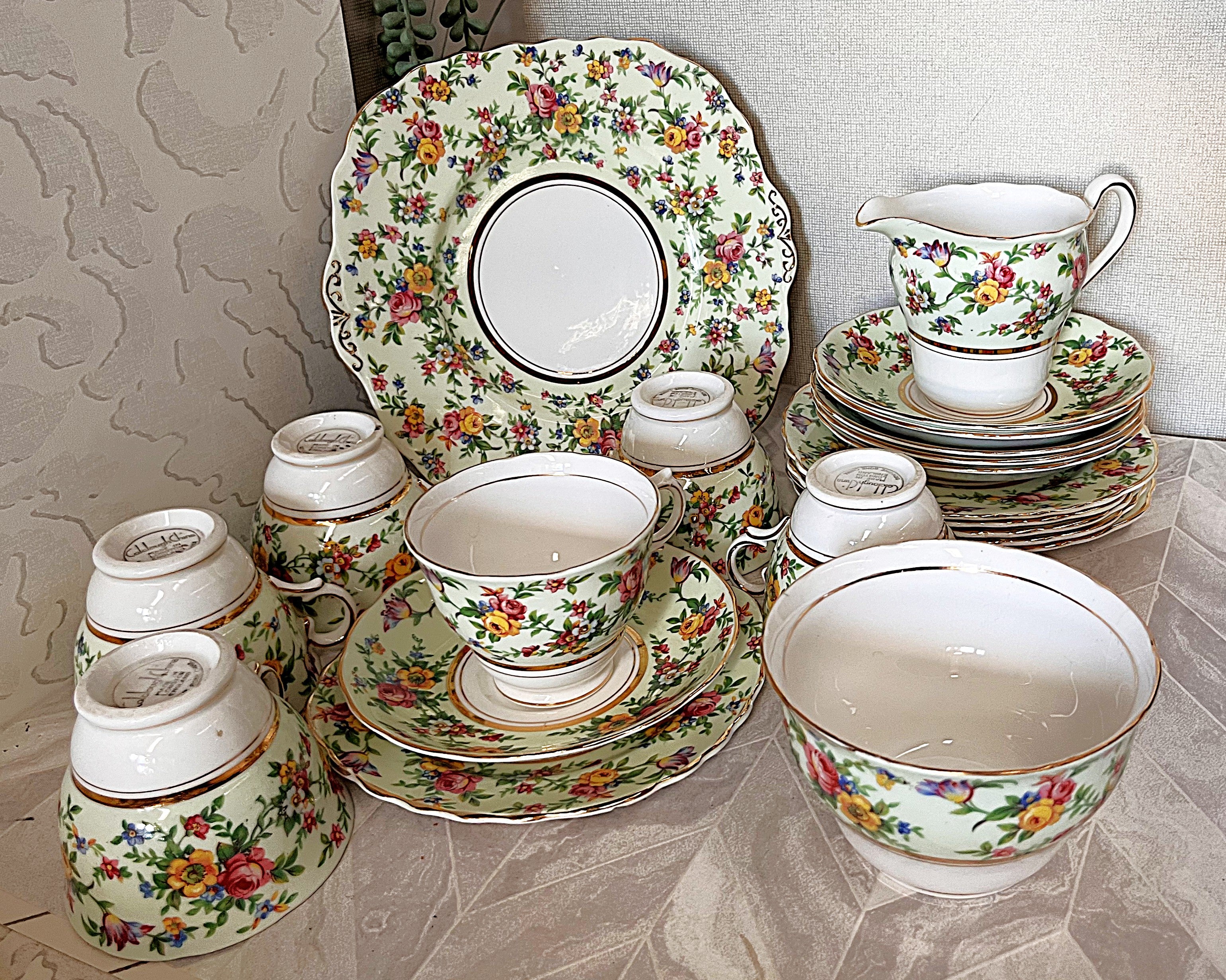 Coffee Tea Service: Colclough English Floral Chintz, 21