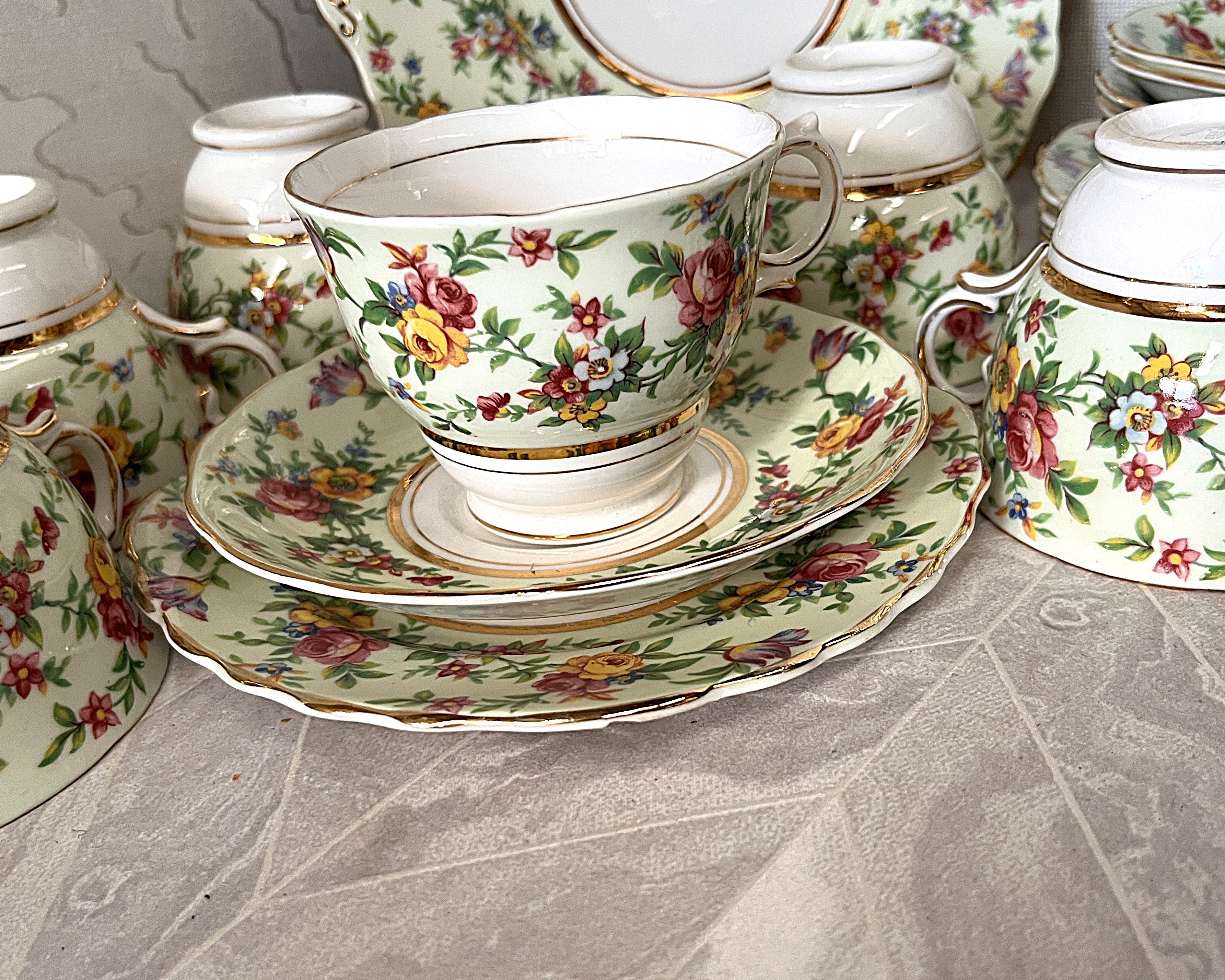 Coffee Tea Service: Colclough English Floral Chintz, 21