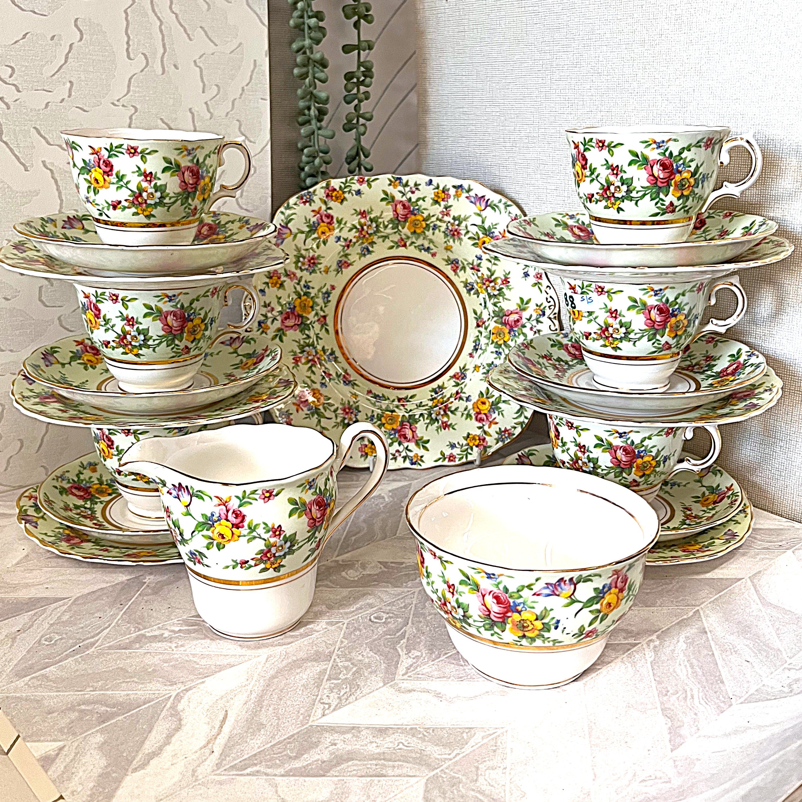 Coffee Tea Service: Colclough English Floral Chintz, 21