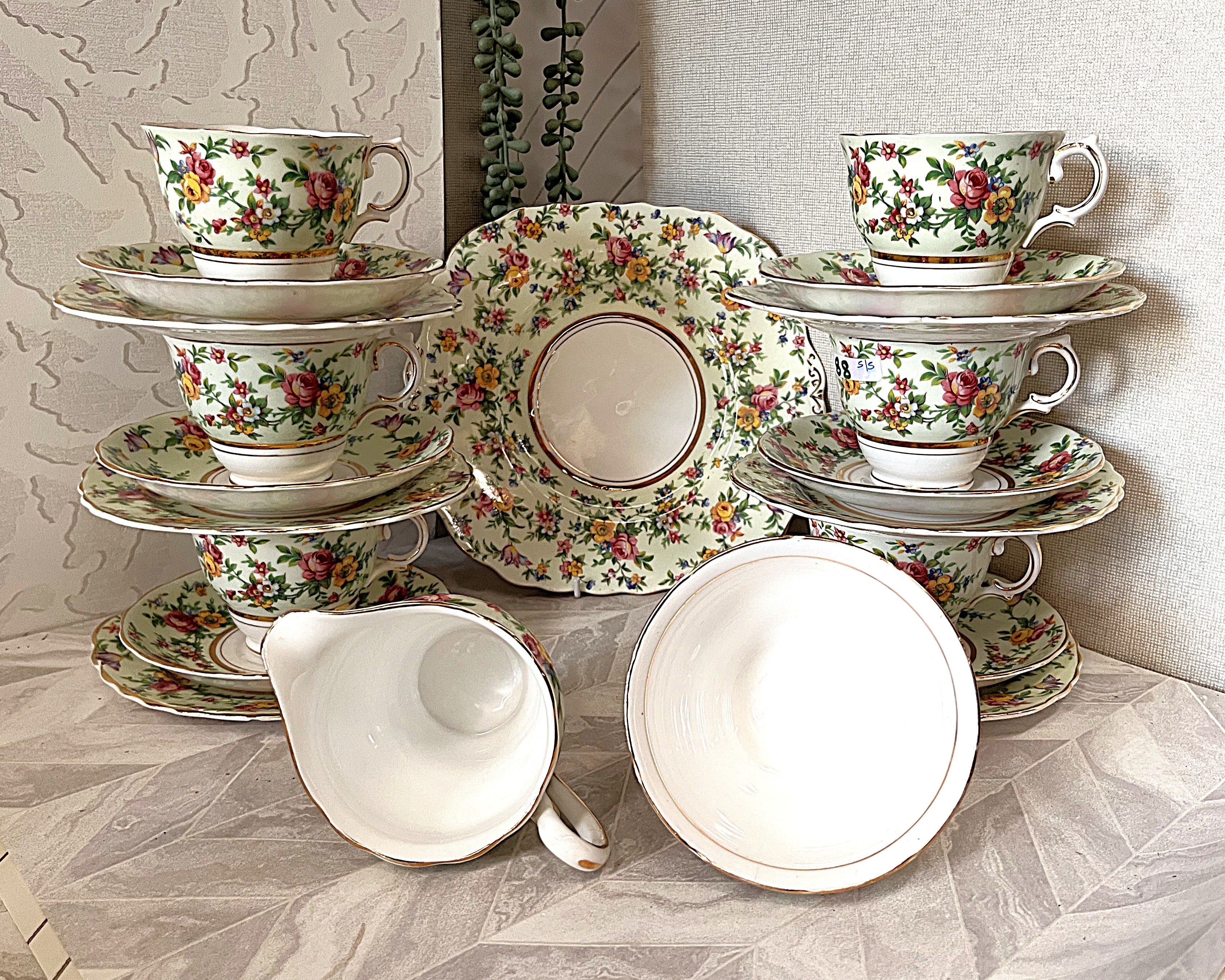 Coffee Tea Service: Colclough English Floral Chintz, 21