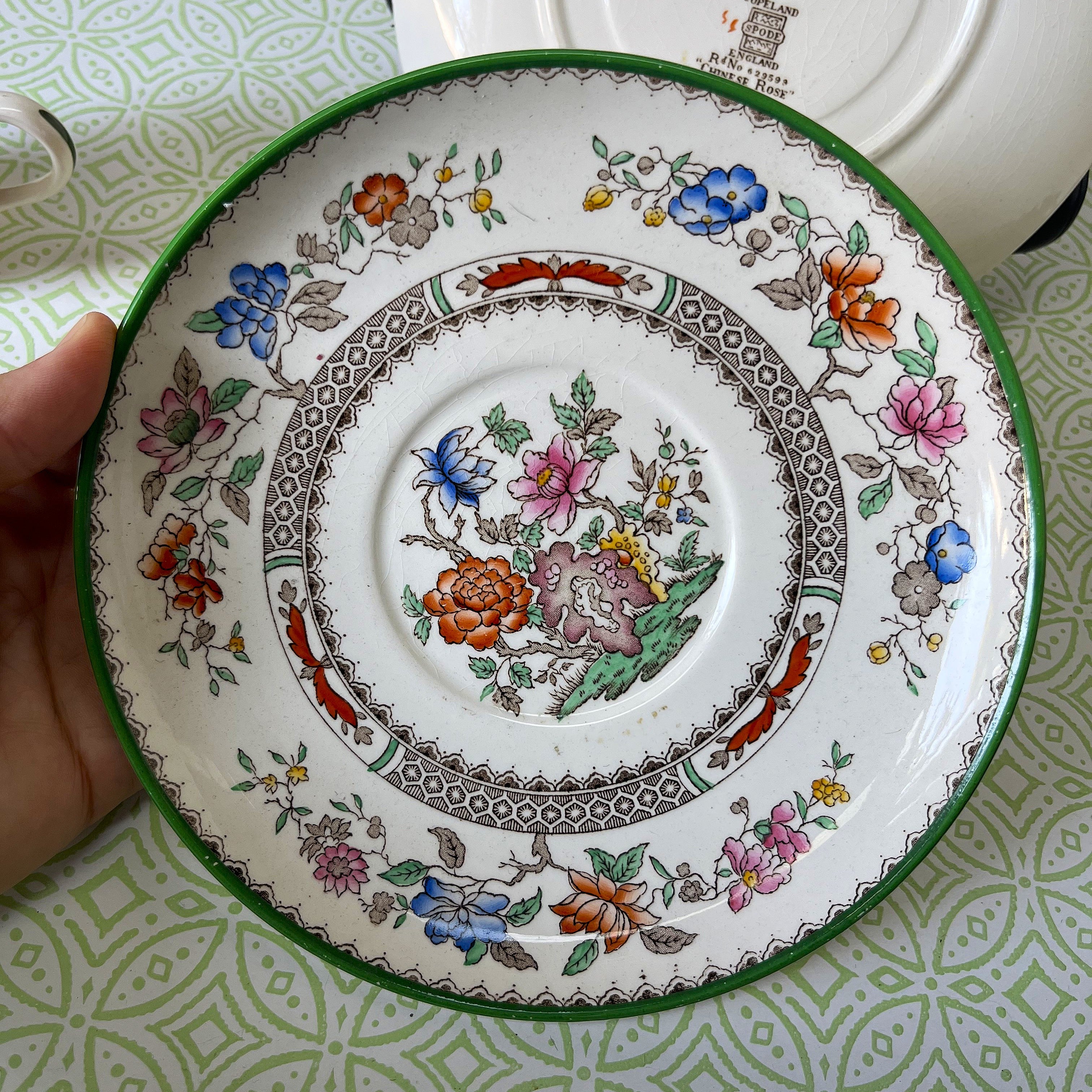 High Tea: Copeland Spode Chinese Rose Trio