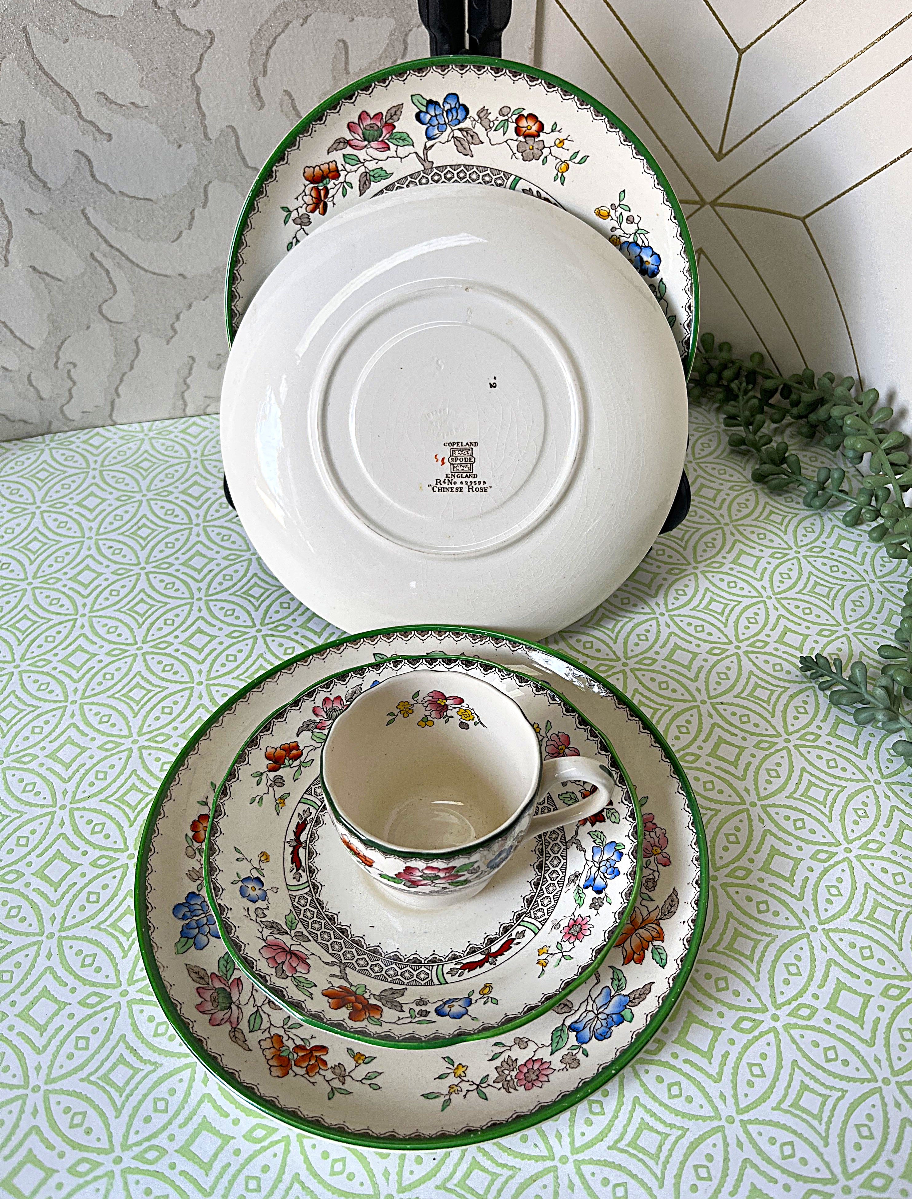 High Tea: Copeland Spode Chinese Rose Trio