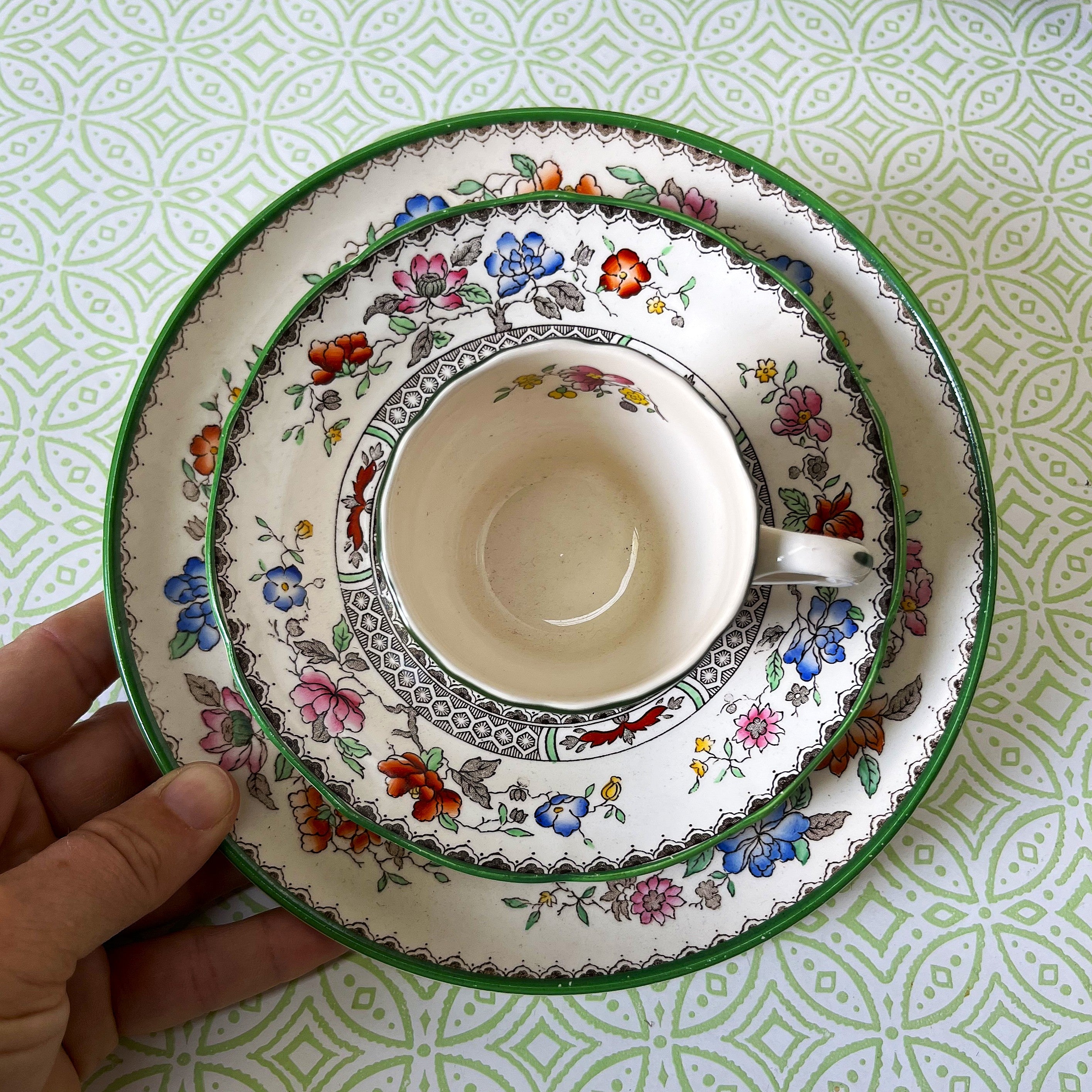 High Tea: Copeland Spode Chinese Rose Trio