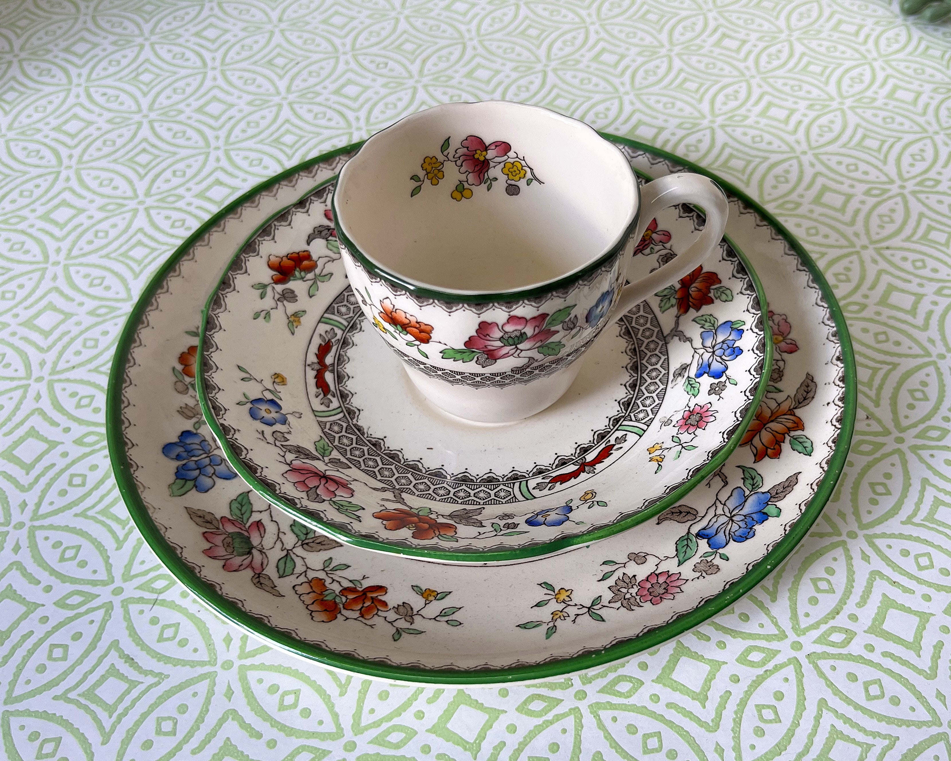 High Tea: Copeland Spode Chinese Rose Trio