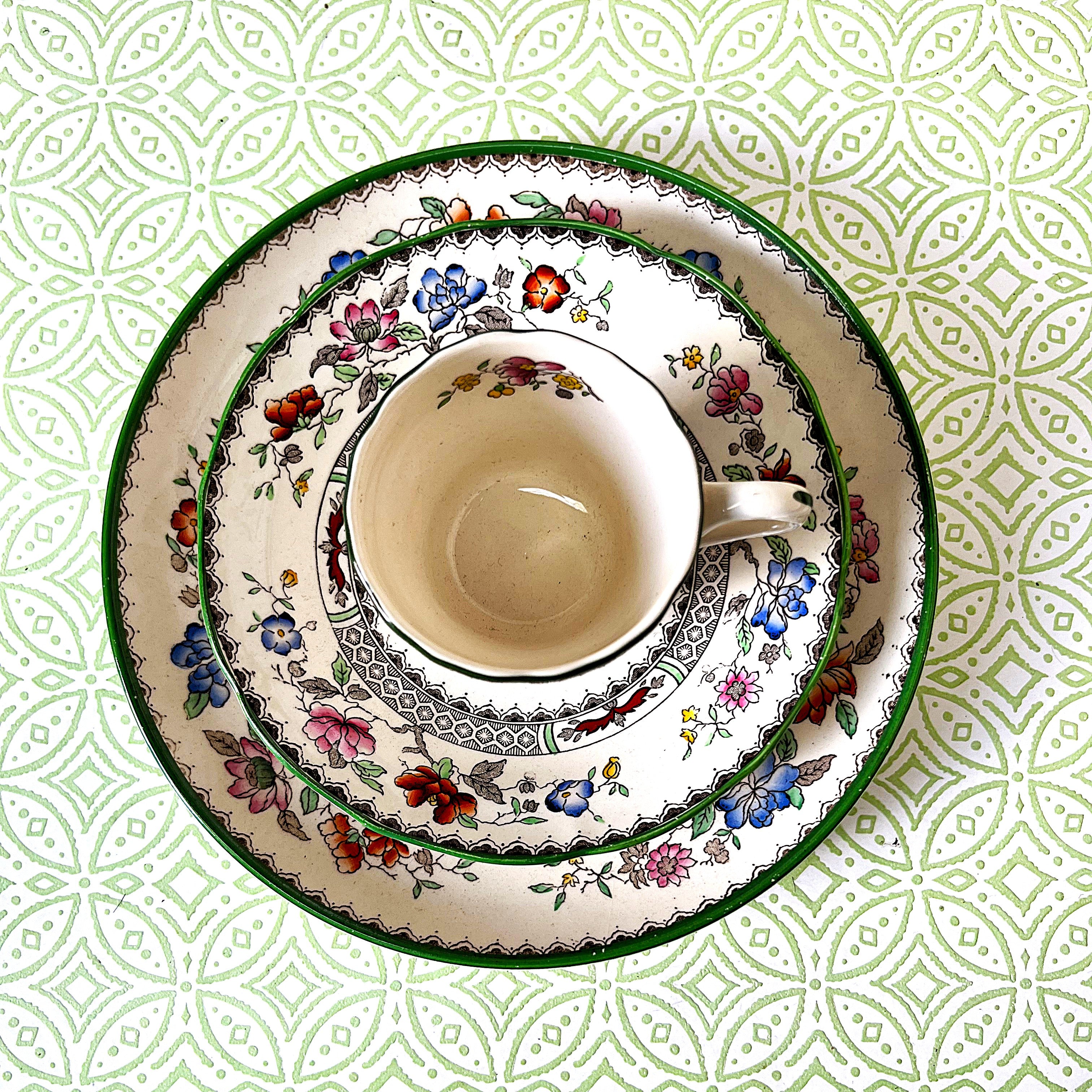 High Tea: Copeland Spode Chinese Rose Trio