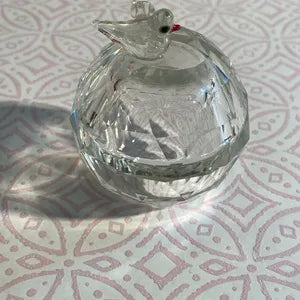 Trinkets: Crystal Bird Box Miniature Lidded Trinket Dish