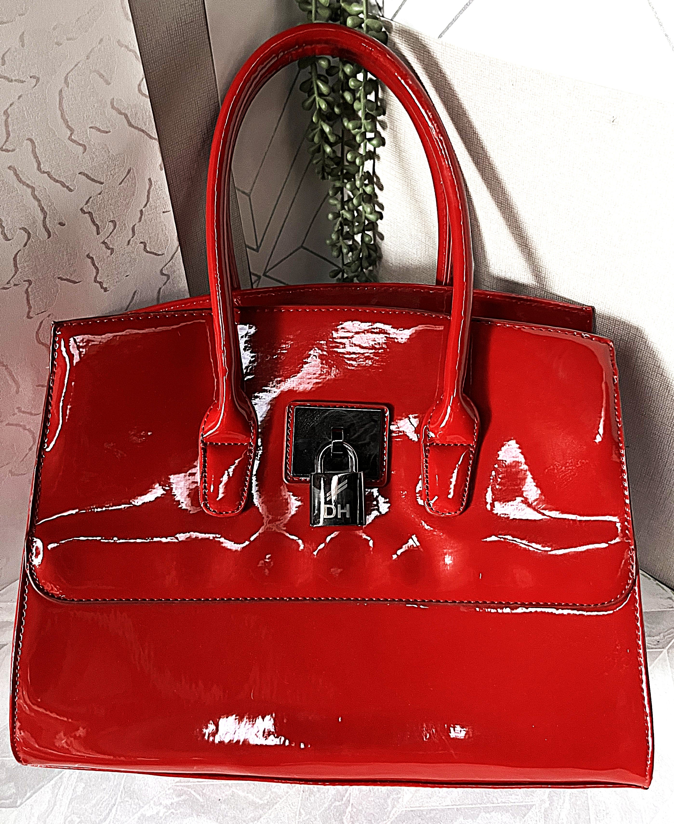 Bags: Daniel Hechter Red Patent Tote
