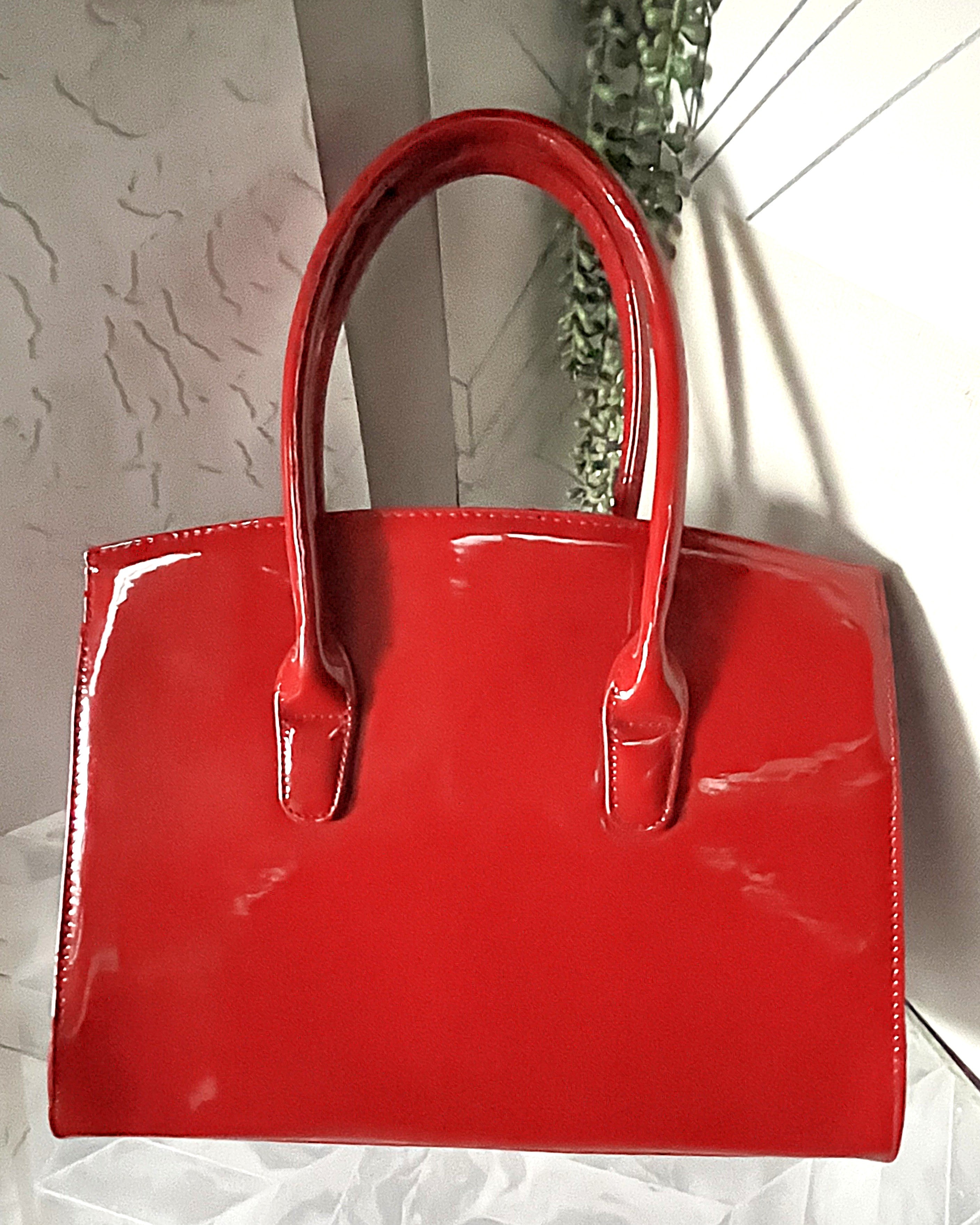 Bags: Daniel Hechter Red Patent Tote