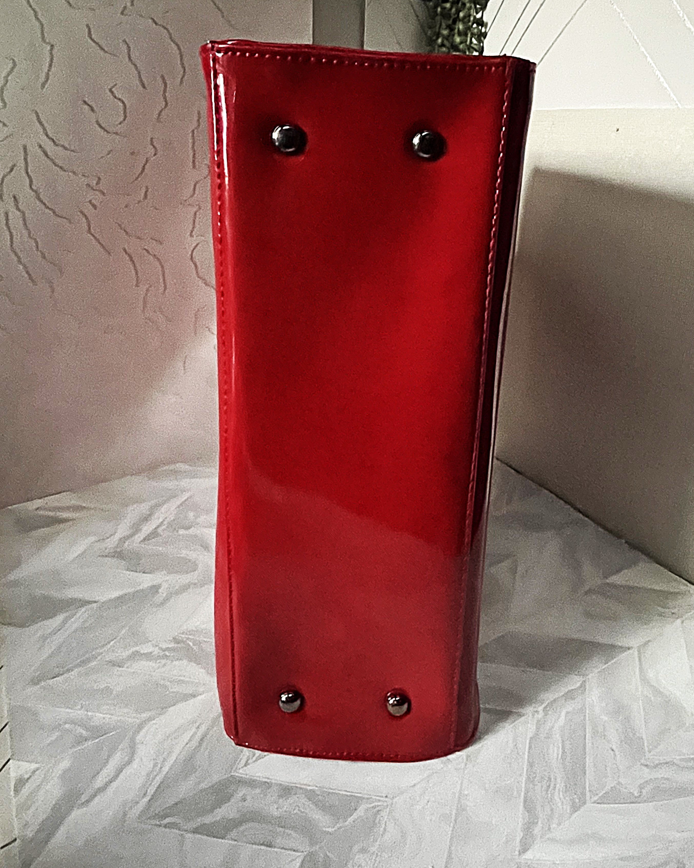 Bags: Daniel Hechter Red Patent Tote