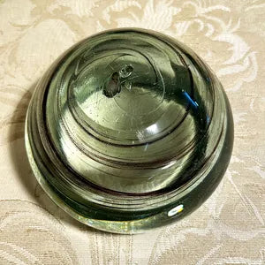 Votives: Holmegaard Art Glass Votive Amethyst Swirl Pattern