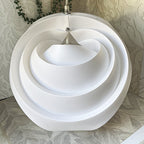Lights: White Swirl Ribbon Pendant Light