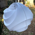 Lights: White Swirl Ribbon Pendant Light