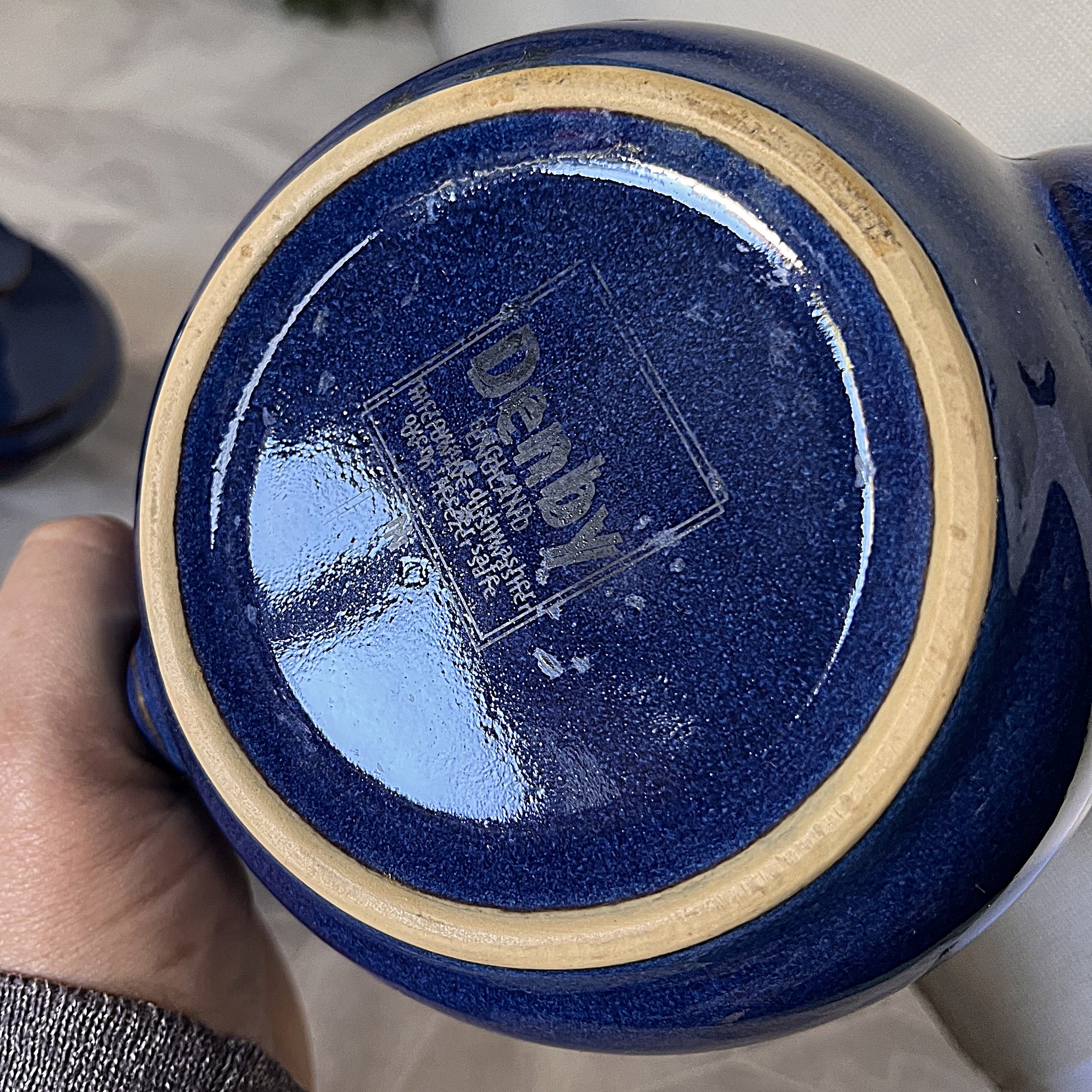 High Tea: Denby Imperial Blue Teapot & Creamer