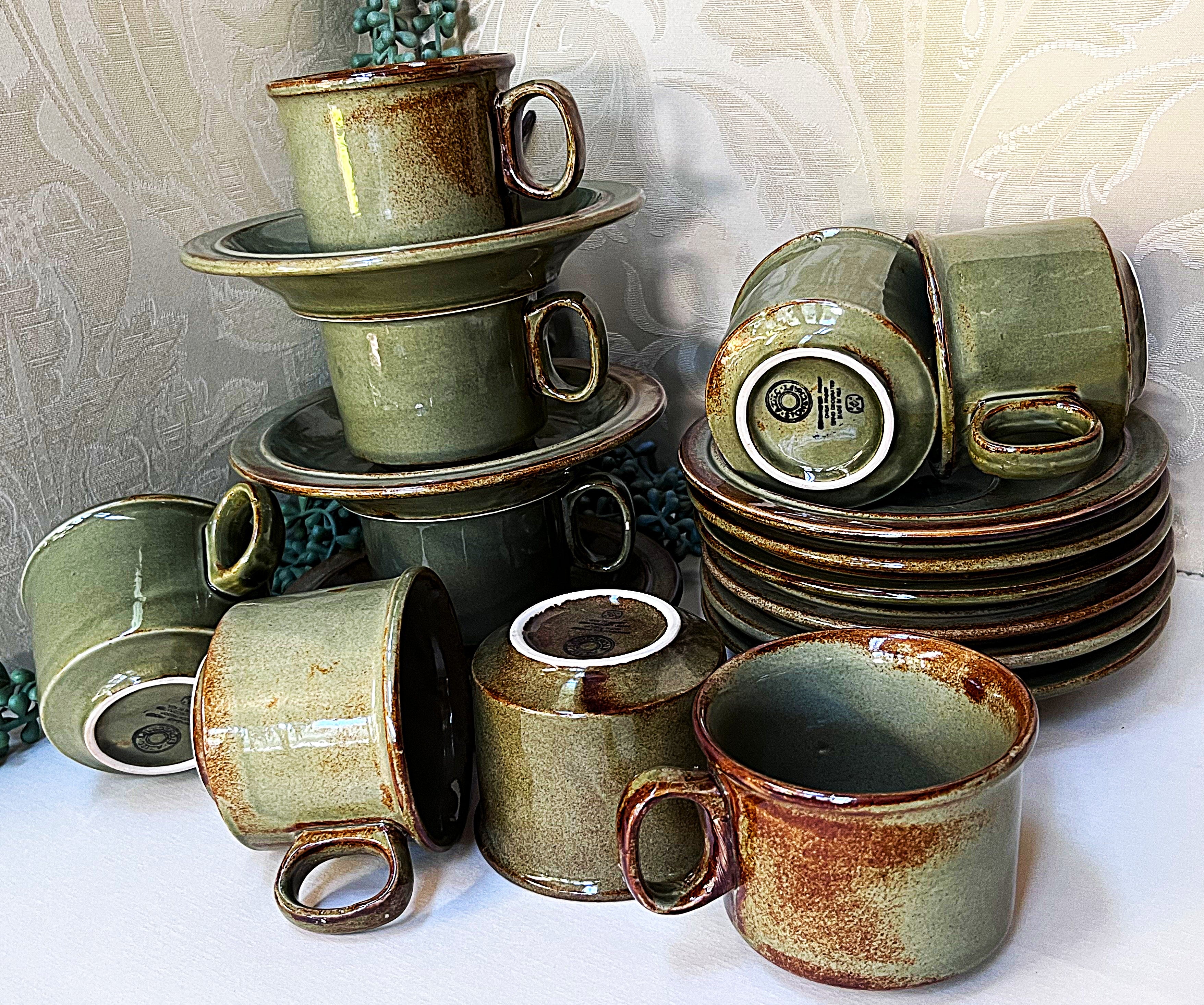 Coffee Service: Drostdy Stonecraft Aztec Espresso Set, 26