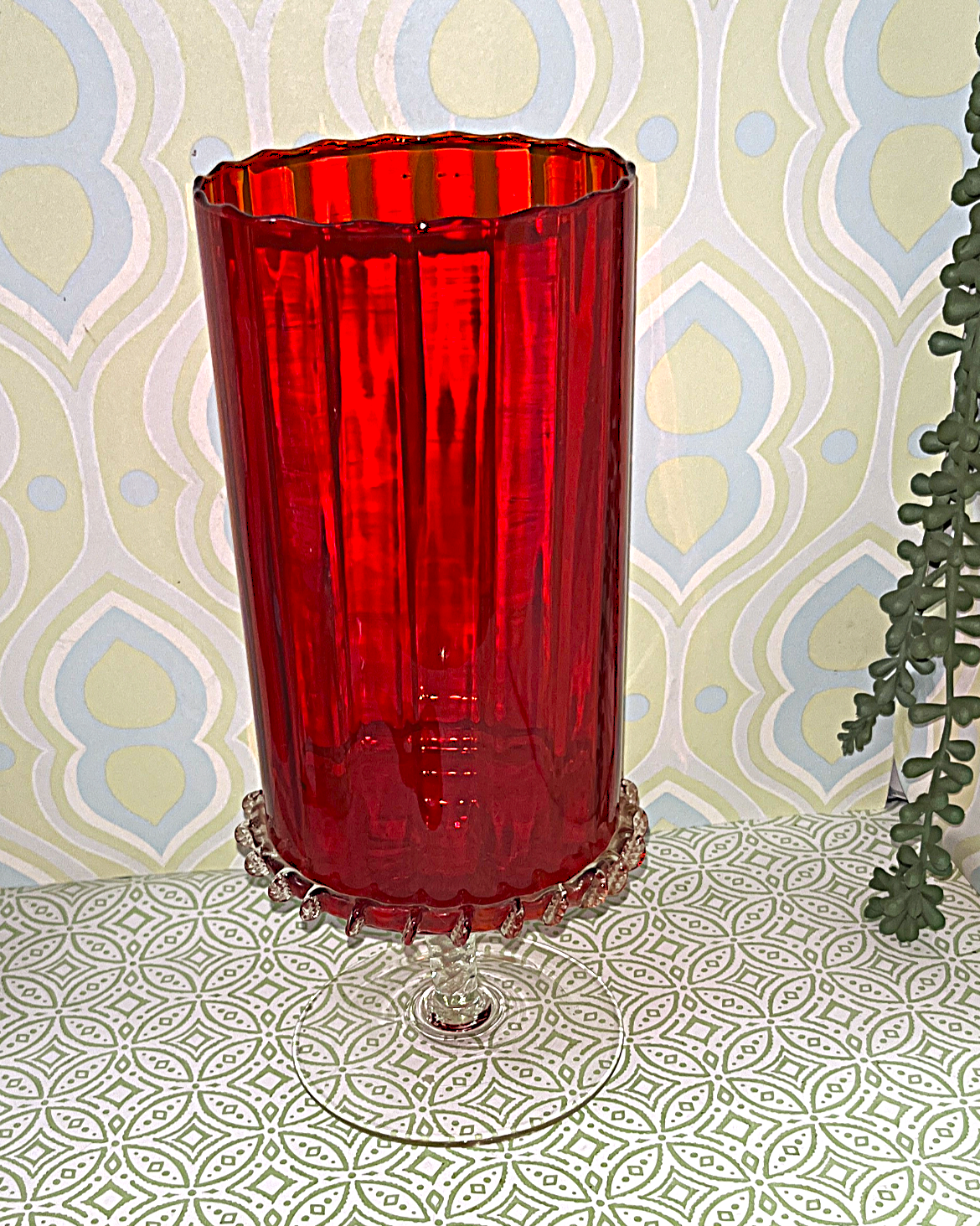 Italian: Empoli Art Glass Apothecary Jar