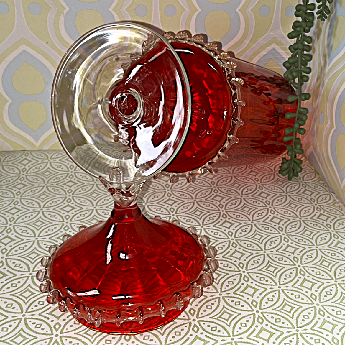 Italian: Empoli Art Glass Apothecary Jar