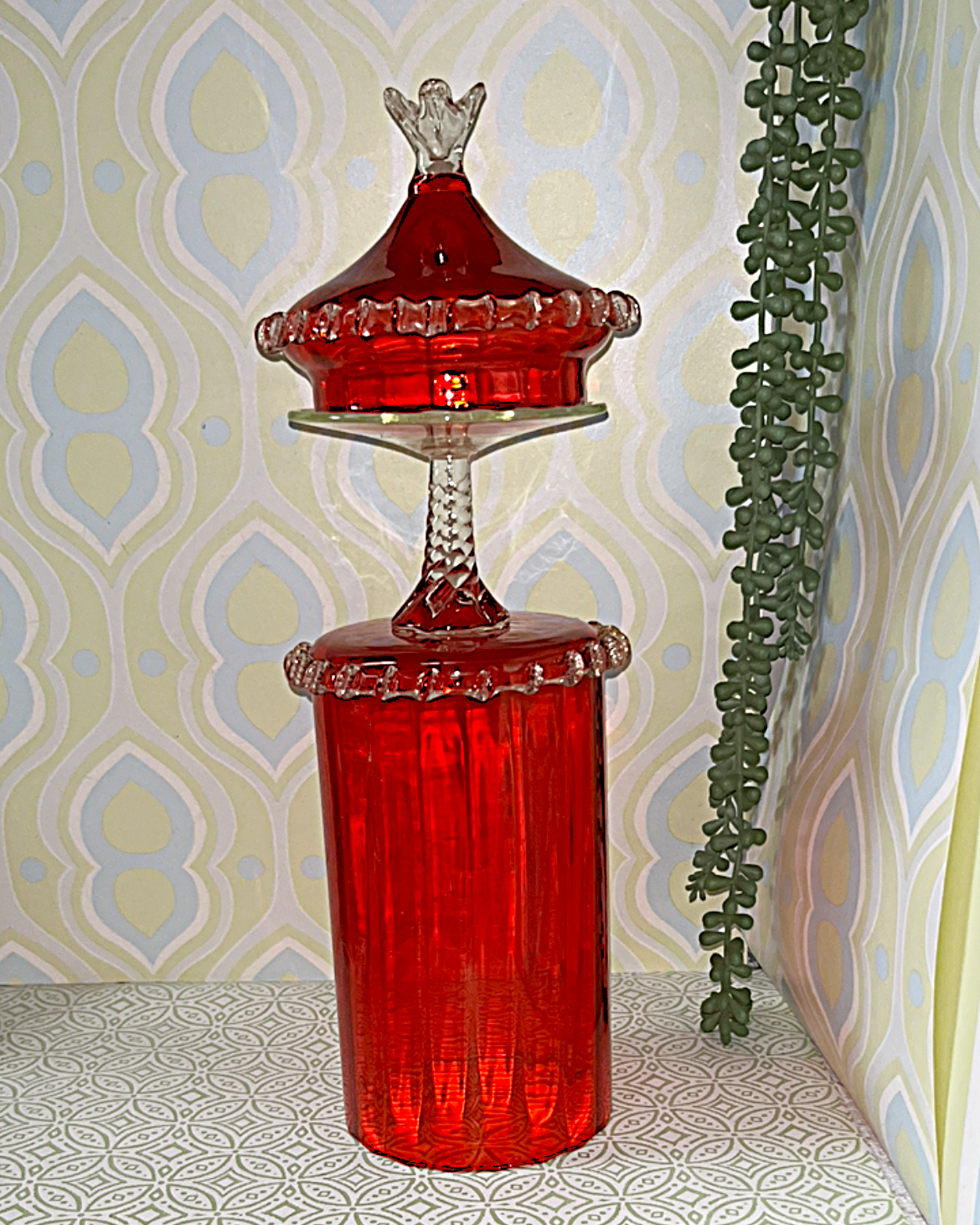 Italian: Empoli Art Glass Apothecary Jar