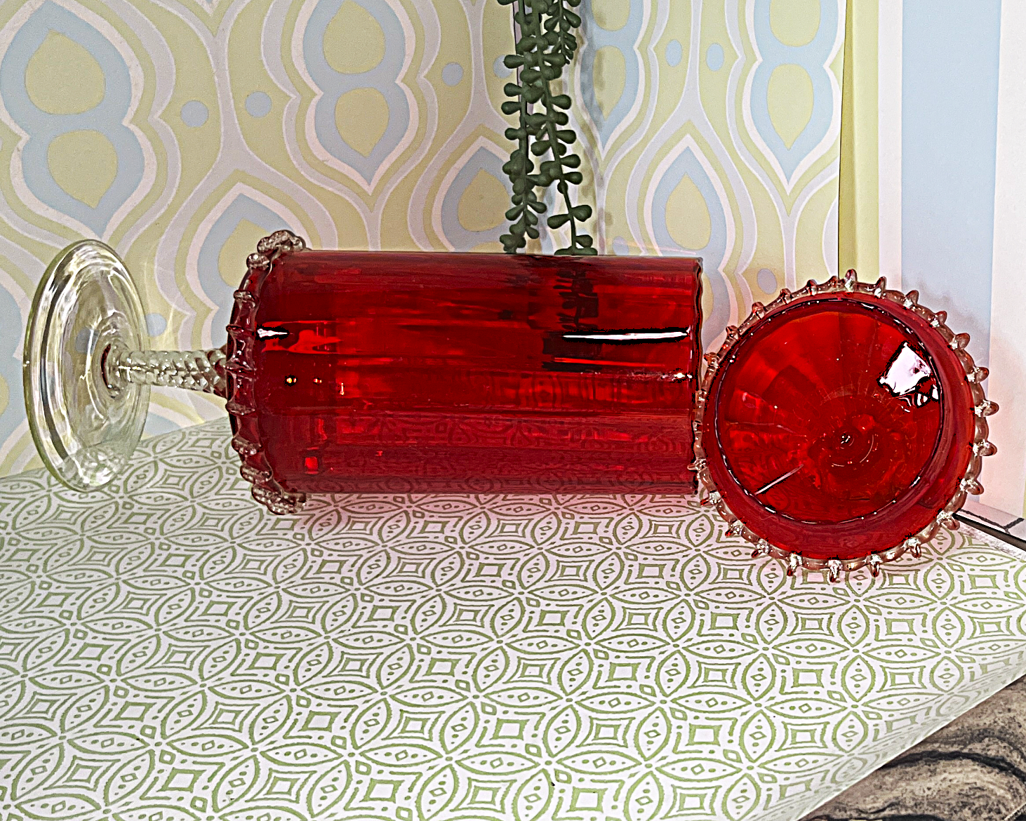 Italian: Empoli Art Glass Apothecary Jar