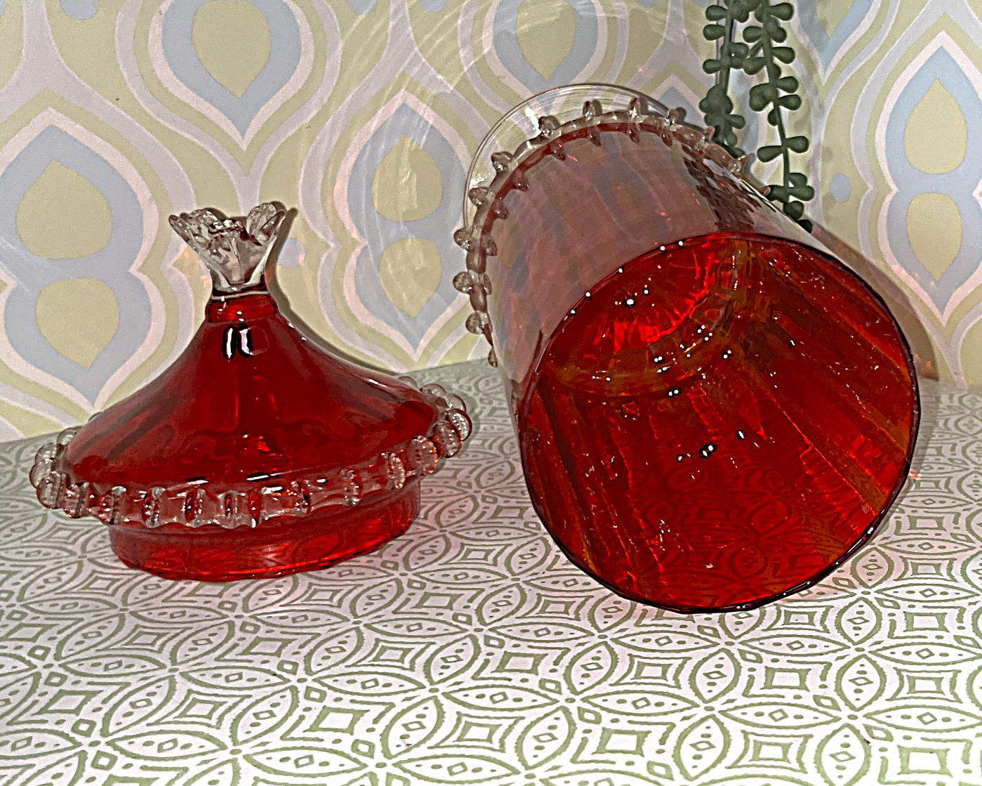 Italian: Empoli Art Glass Apothecary Jar