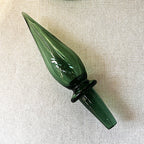 Decorative Art Glass: Empoli Bottle Green "Genie Bottle" Decanter