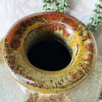 Master Potter: Esias Bosch - Hexagonal Studio Pottery Stoneware Vase
