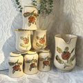 Master Potter: Doulton Lambeth Eliza Simmance Protea Stoneware Set, 7