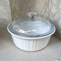 CorningWare: French White: F-5-B Round Lidded Casserole