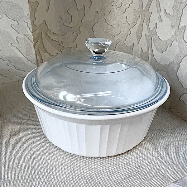CorningWare: French White: F-5-B Round Lidded Casserole