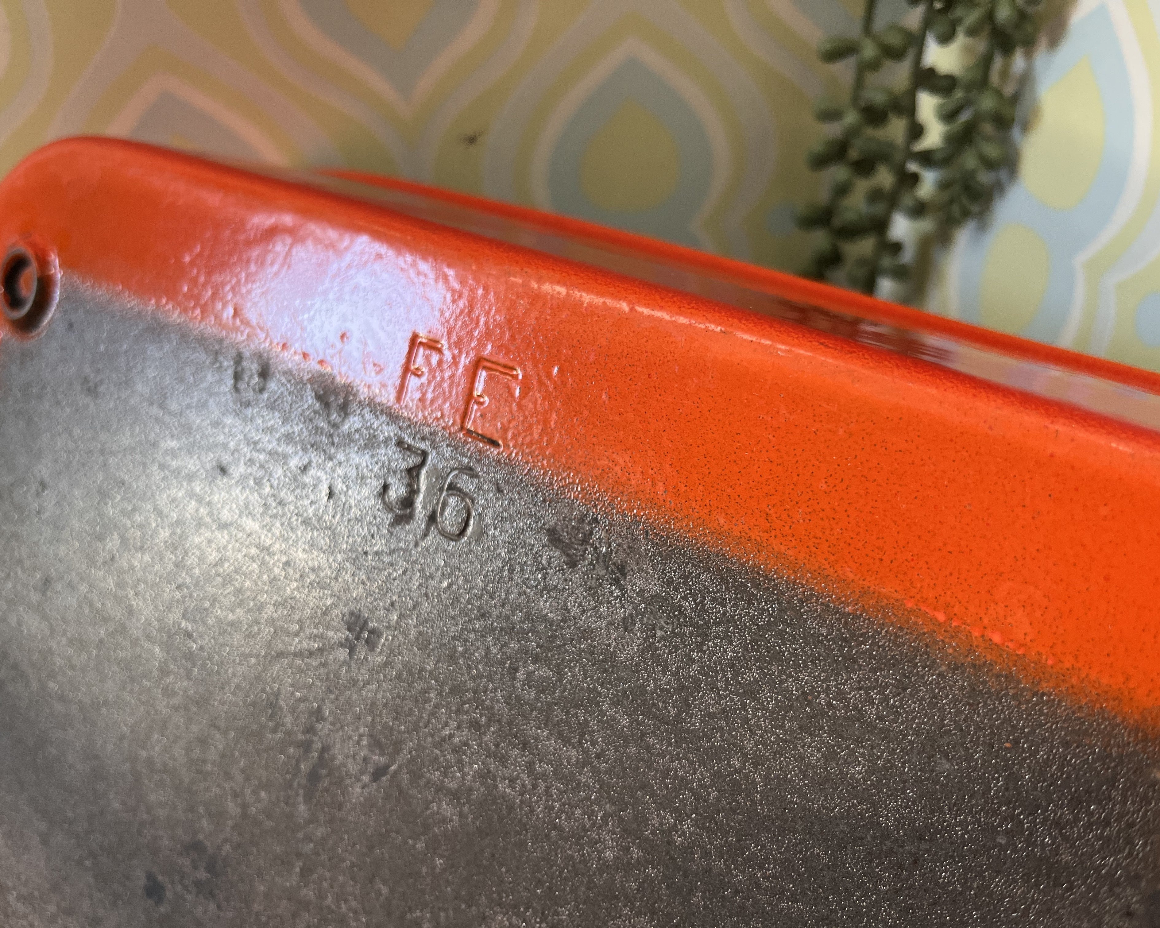 Cast Iron: Descoware FE 36 Enamelled Cast Iron Roasting Pan
