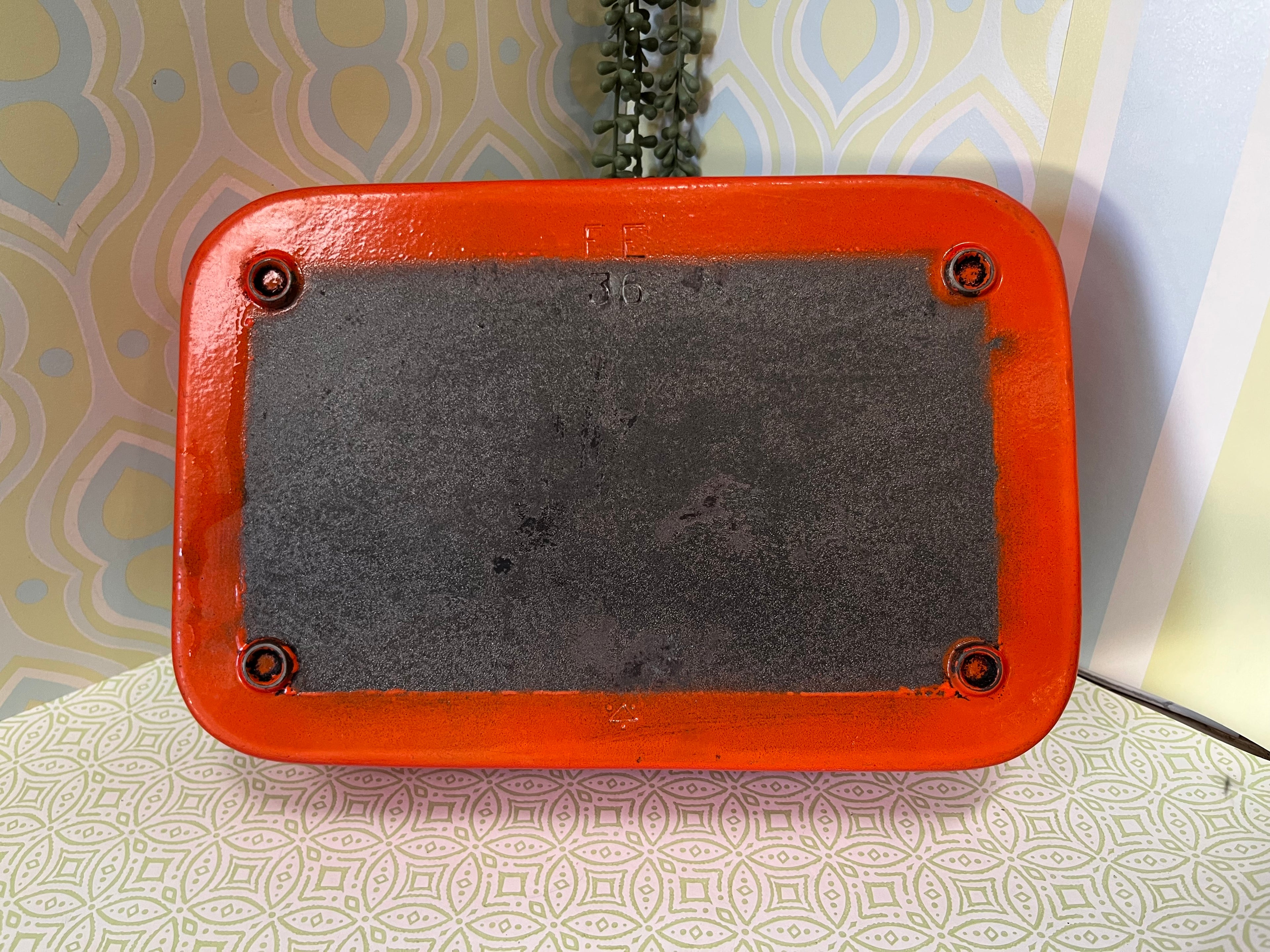 Cast Iron: Descoware FE 36 Enamelled Cast Iron Roasting Pan