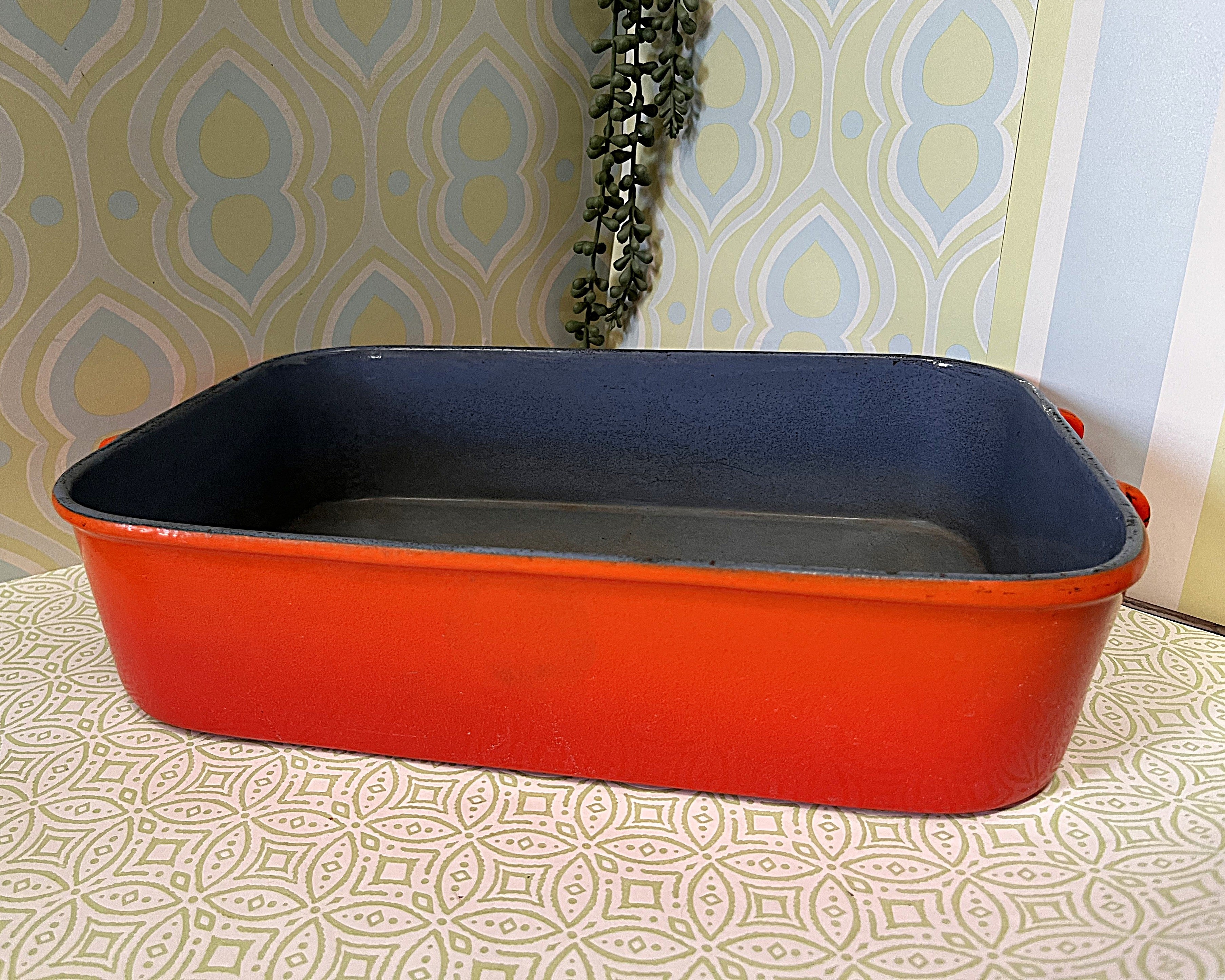 Cast Iron: Descoware FE 36 Enamelled Cast Iron Roasting Pan