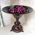 Brass Décor: Hollywood Regency Spun Brass Pedestal Tazza