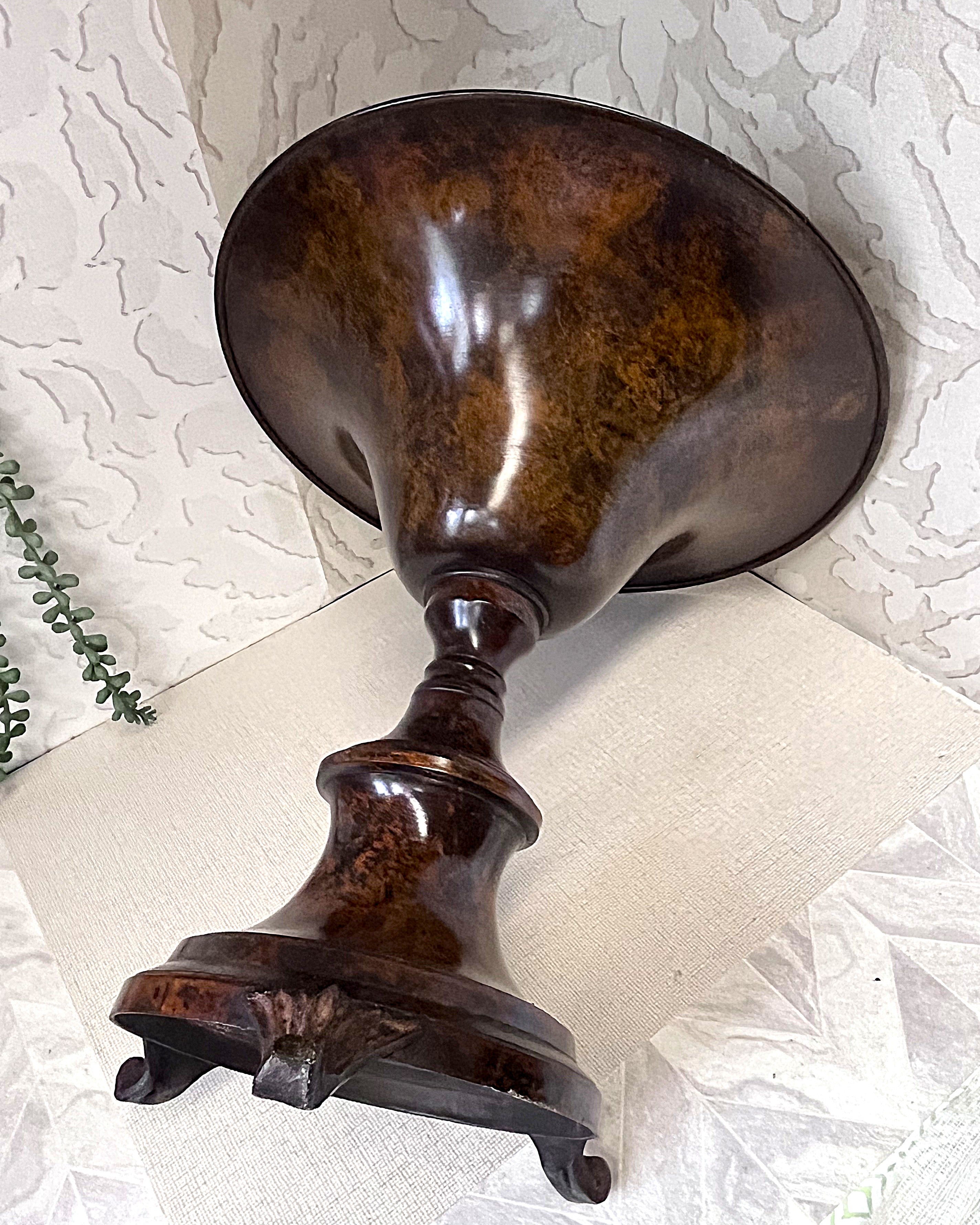 Brass Décor: Hollywood Regency Spun Brass Pedestal Tazza