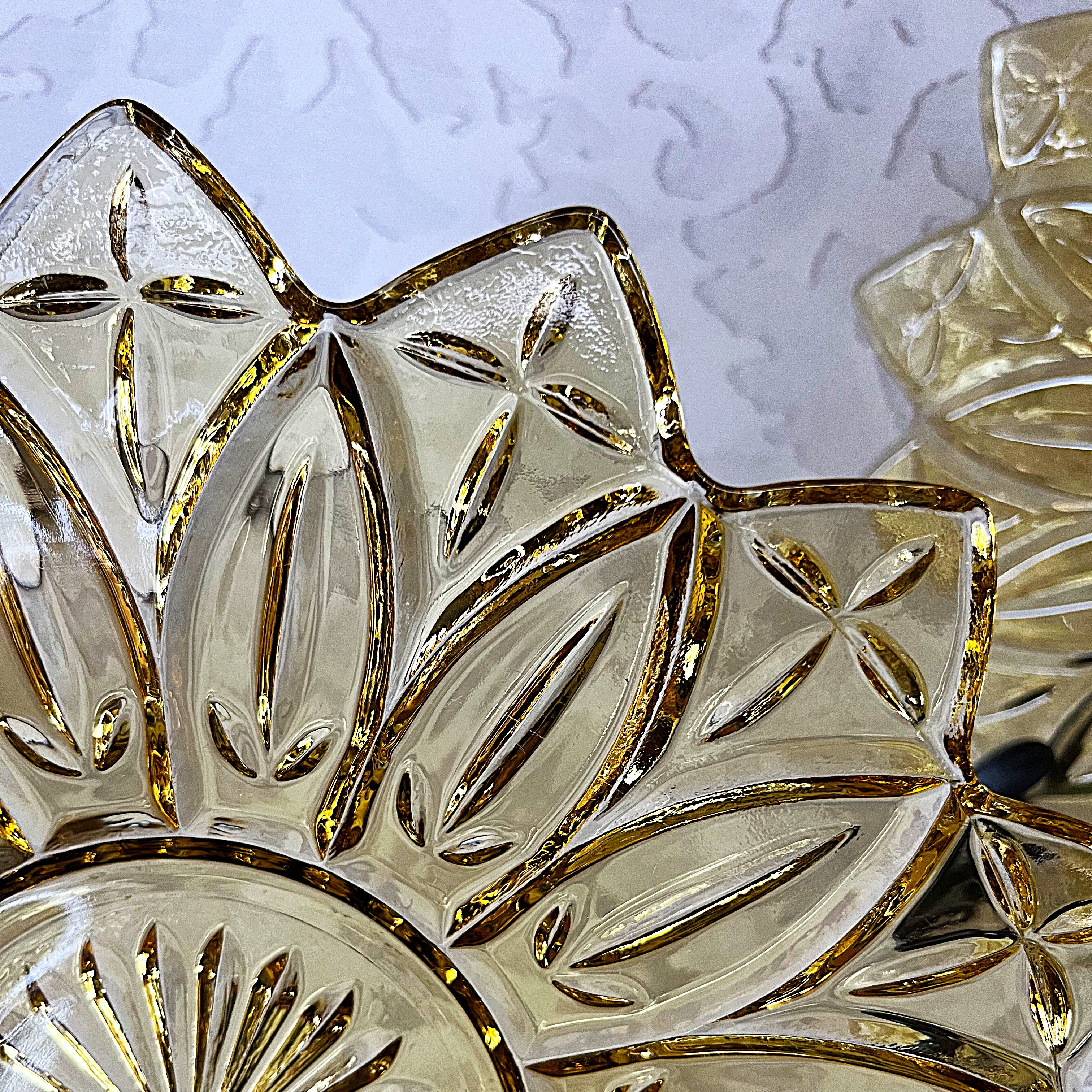 Coloured Glass: Federal Glass Sunflower Serving Platter