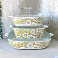 CorningWare: Floral Bouquet: 3 Piece Lidded Casserole