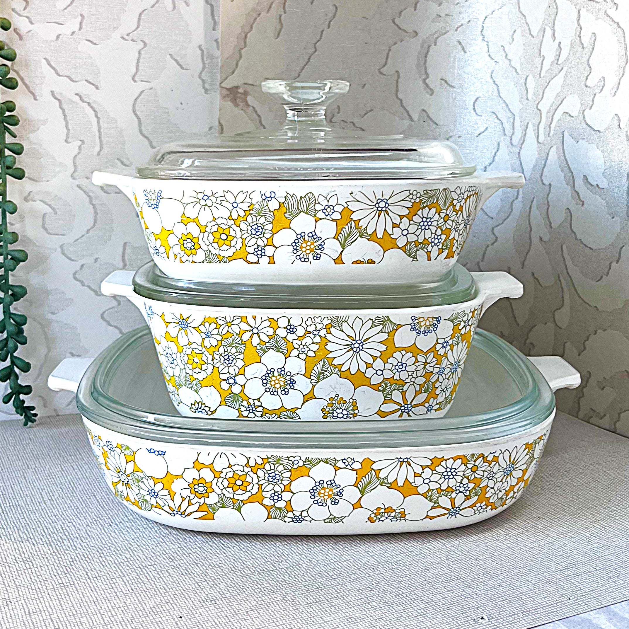 CorningWare: Floral Bouquet: 3 Piece Lidded Casserole