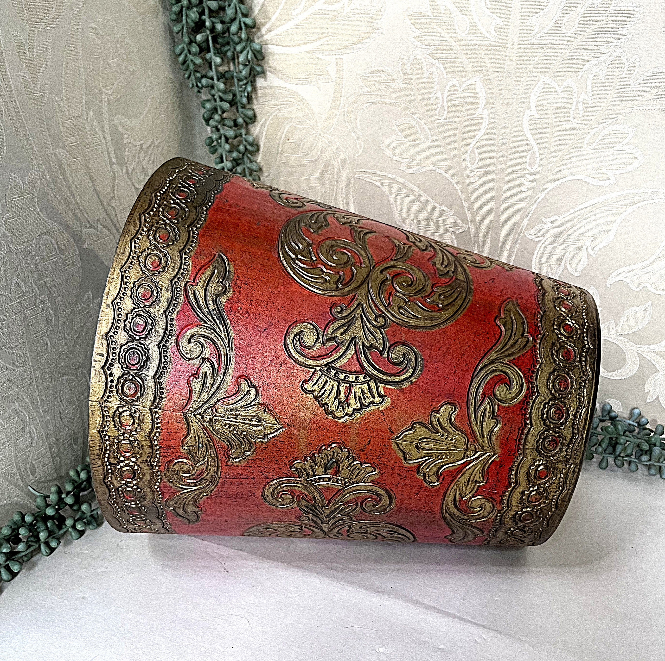Florentine Ware: Wastebasket