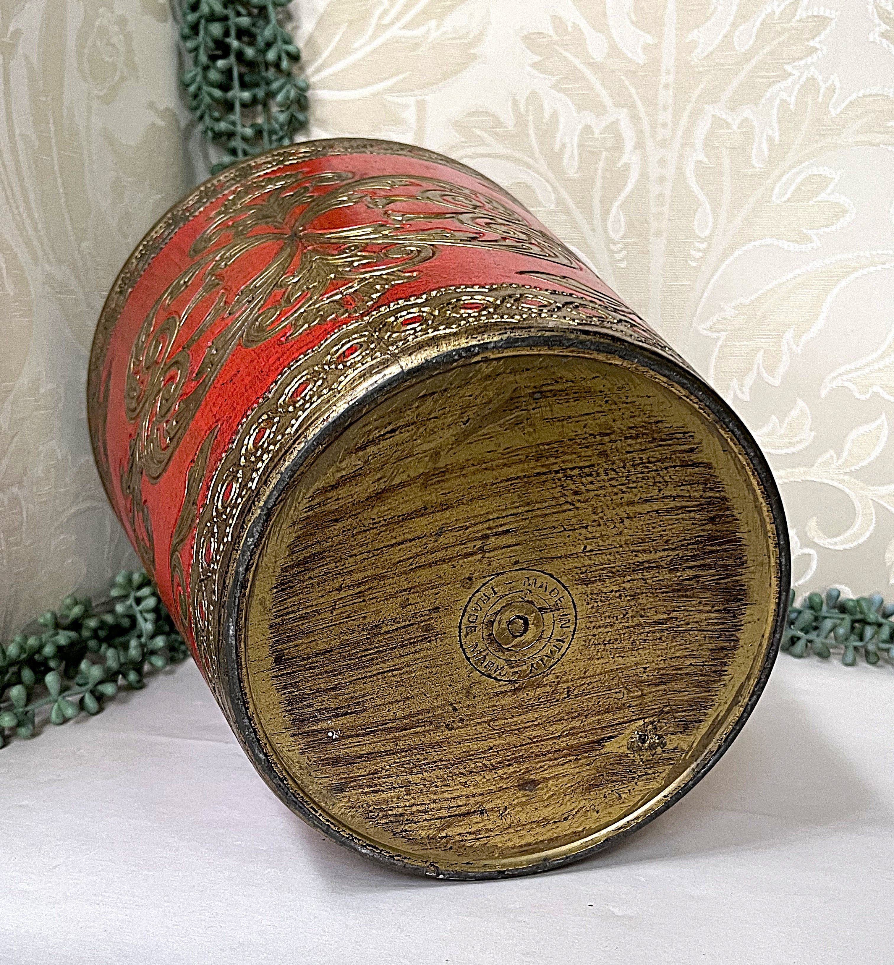 Florentine Ware: Wastebasket