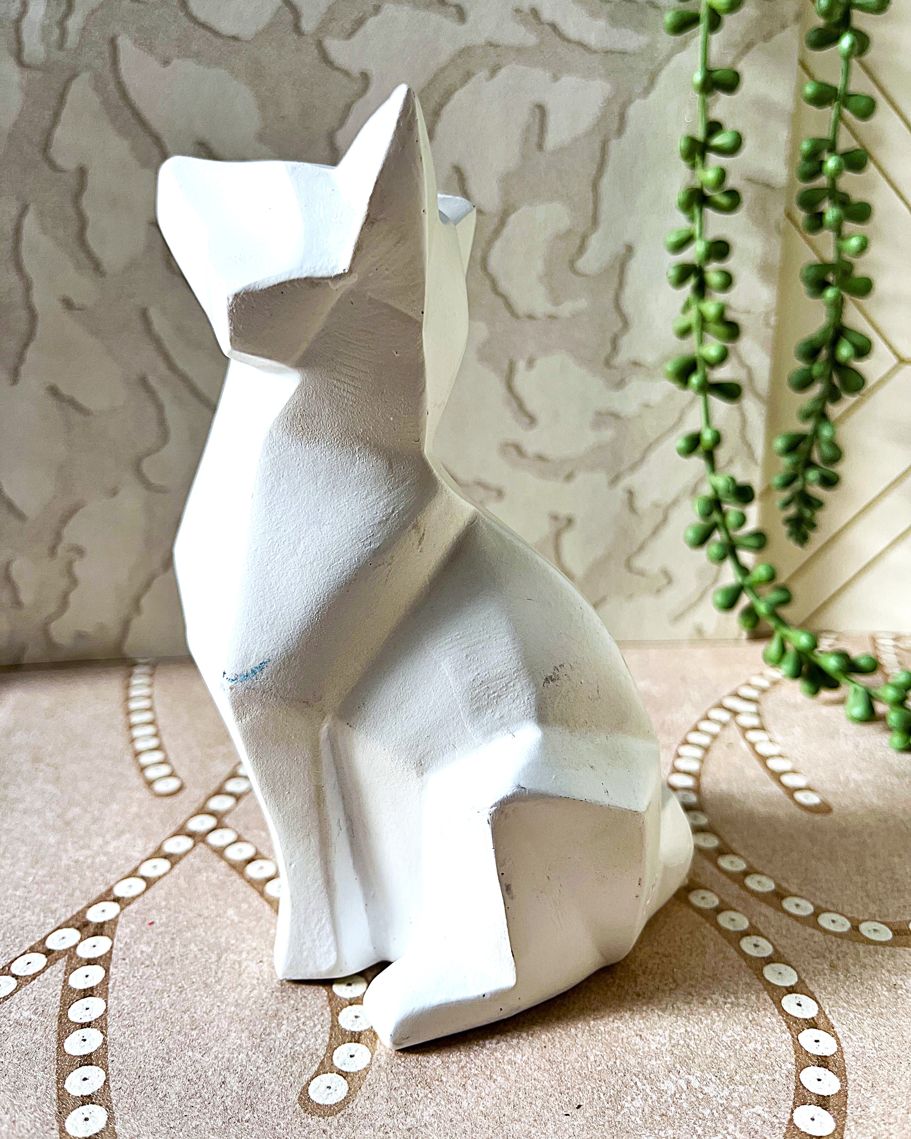 Animal Décor: Modern Geometric Fox Figurines