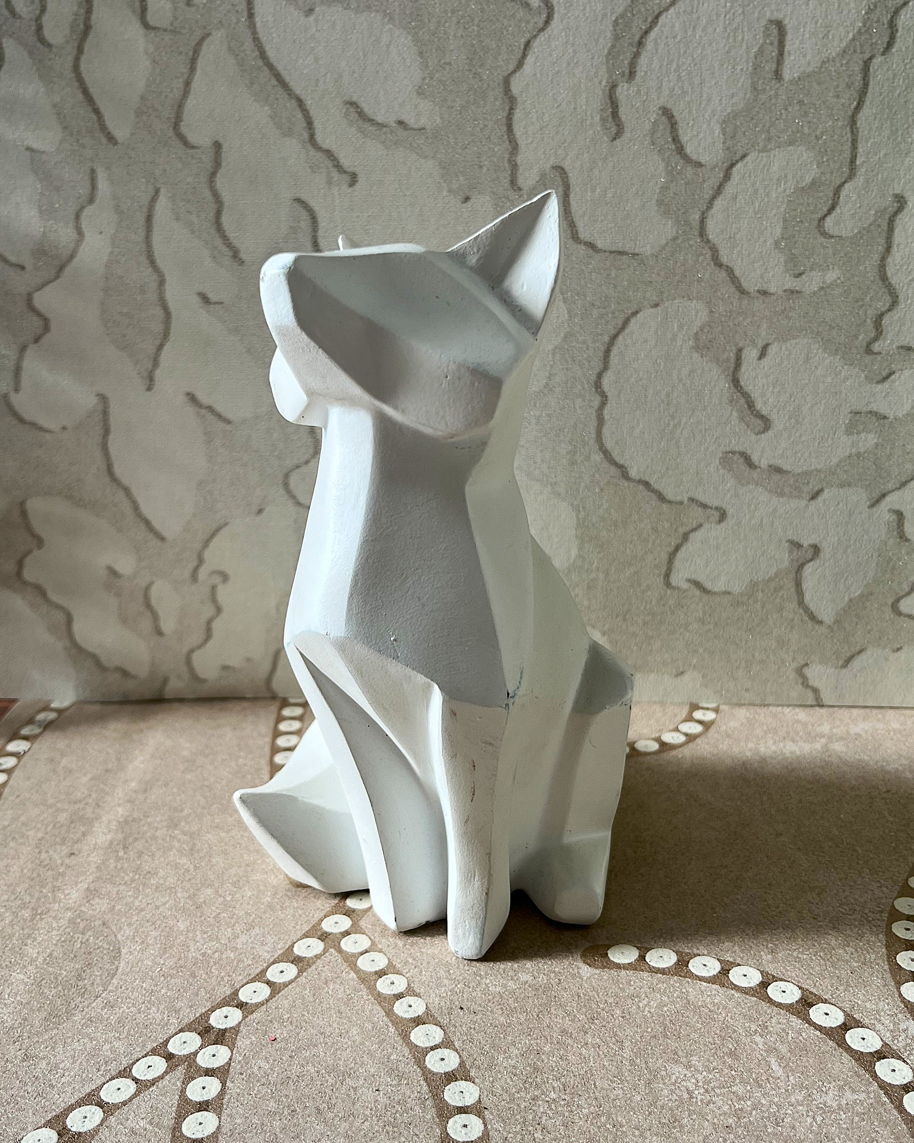Animal Décor: Modern Geometric Fox Figurines