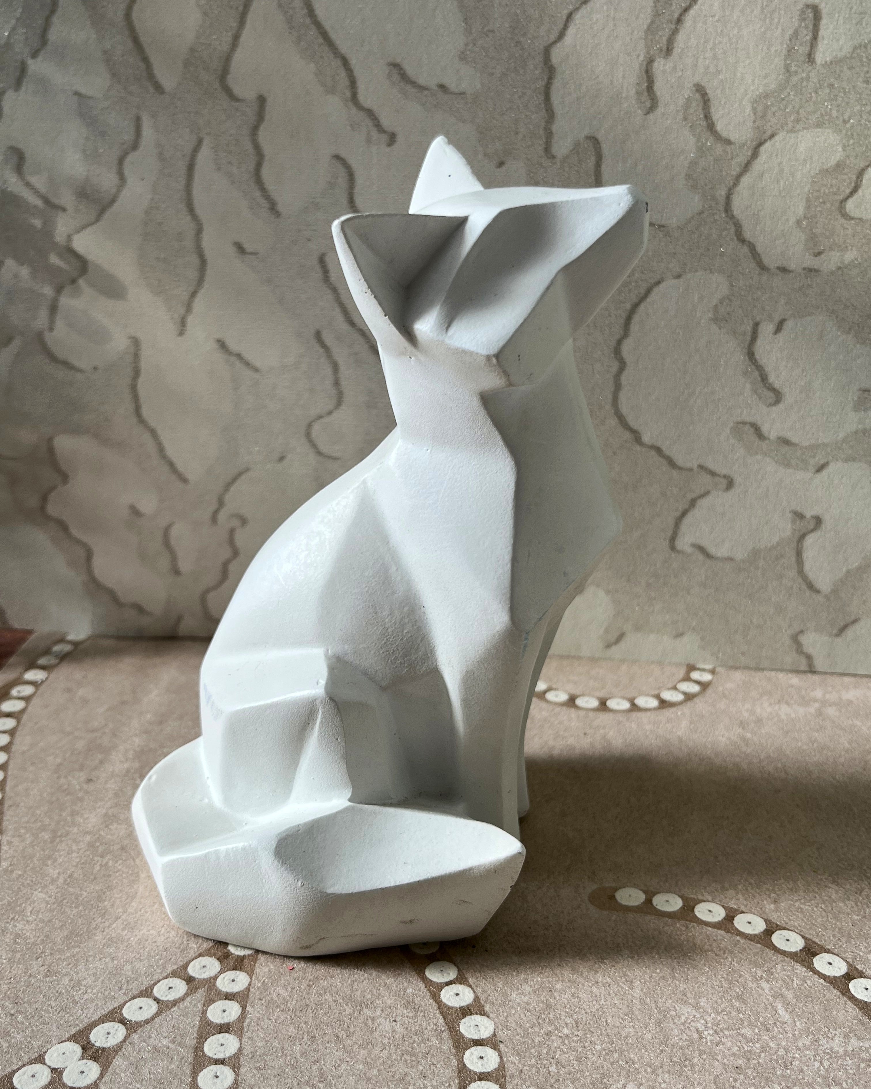 Animal Décor: Modern Geometric Fox Figurines