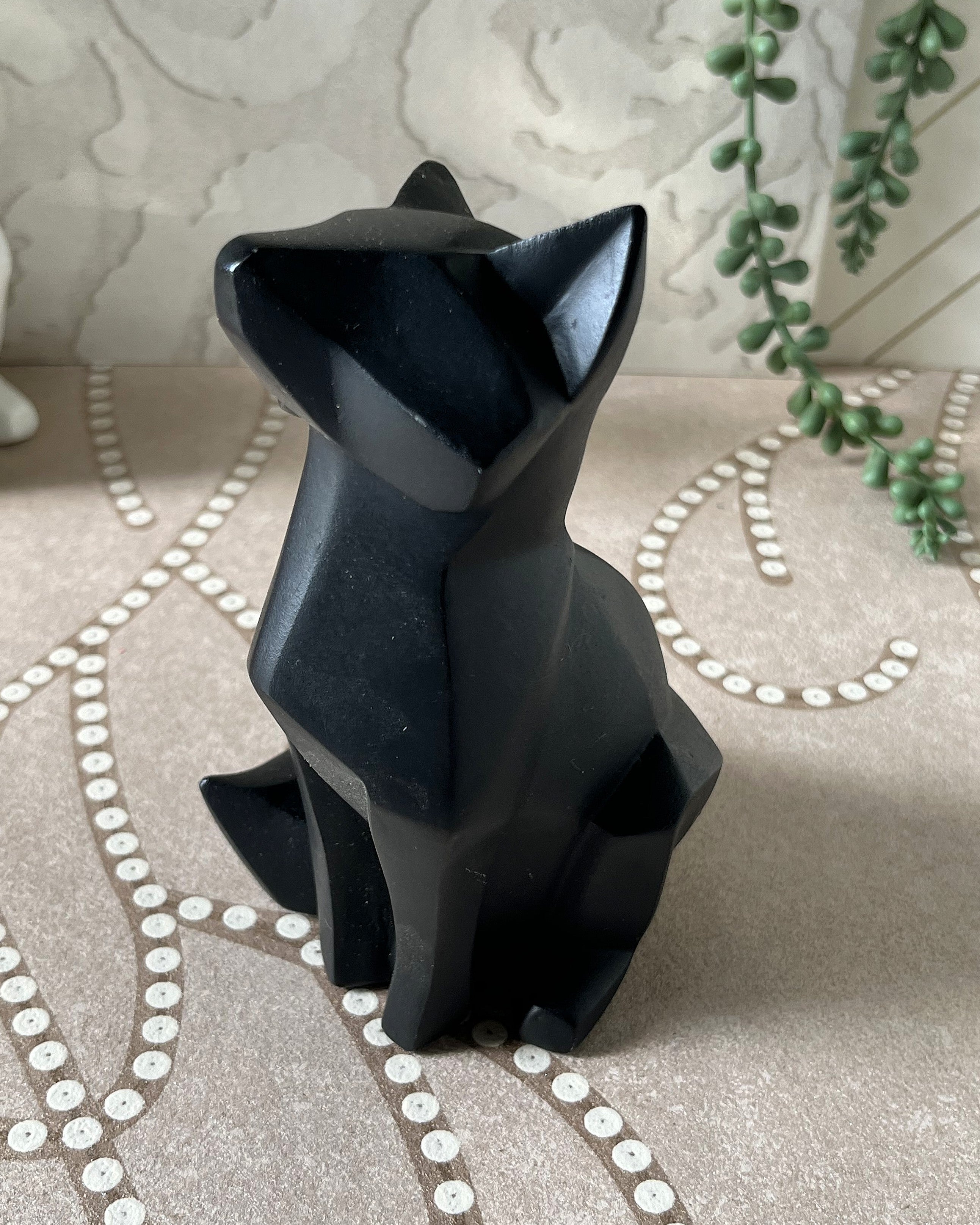 Animal Décor: Modern Geometric Fox Figurines