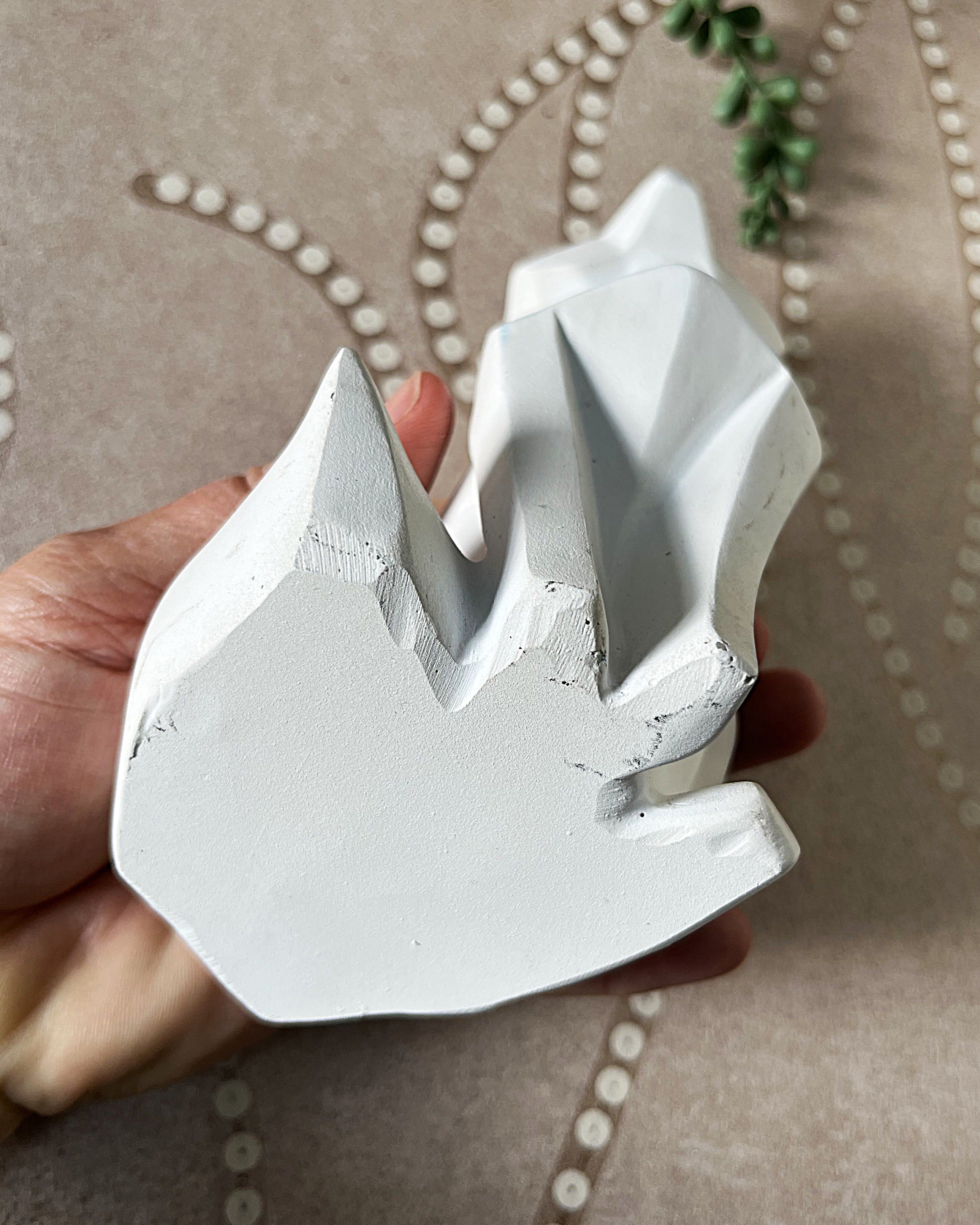 Animal Décor: Modern Geometric Fox Figurines