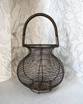Storage: French inspired hand-woven metal wire Egg Basket