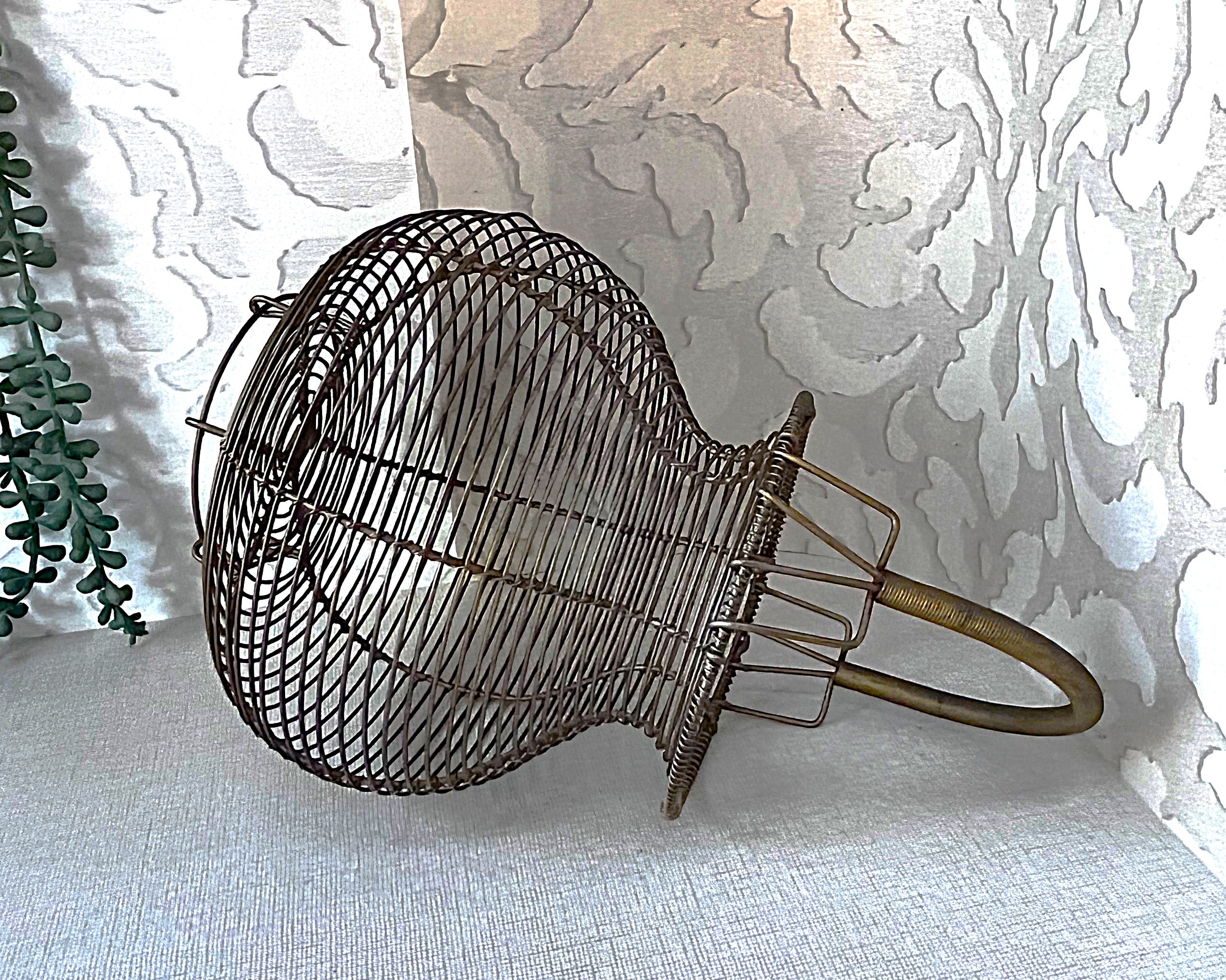 Storage: French inspired hand-woven metal wire Egg Basket