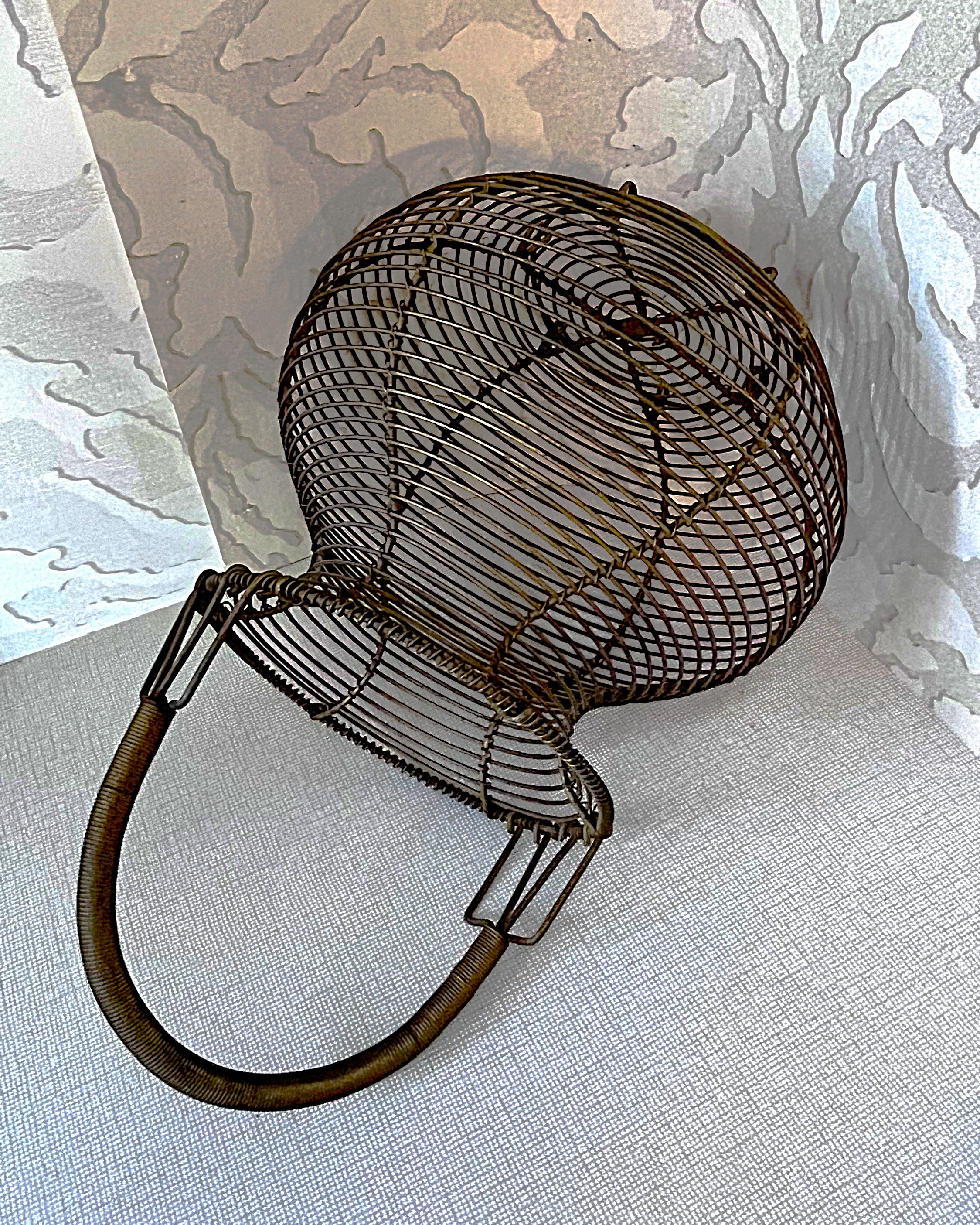 Storage: French inspired hand-woven metal wire Egg Basket