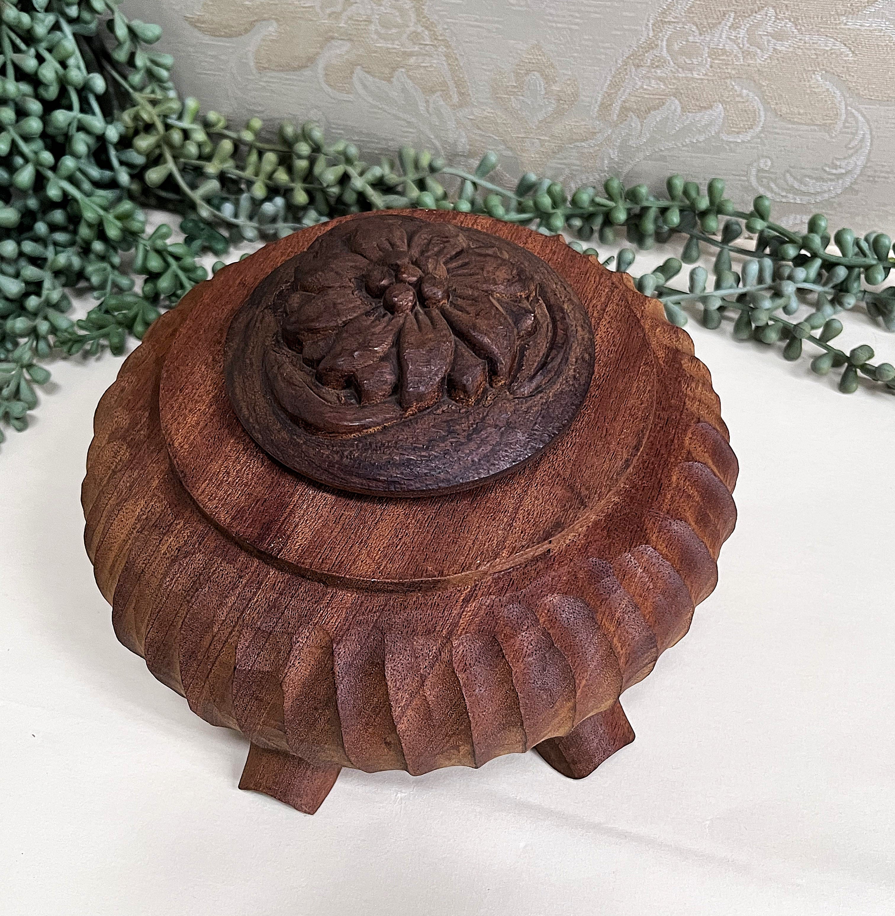 Carved Wood: Italian 6-Spout Grole Friendship Cup