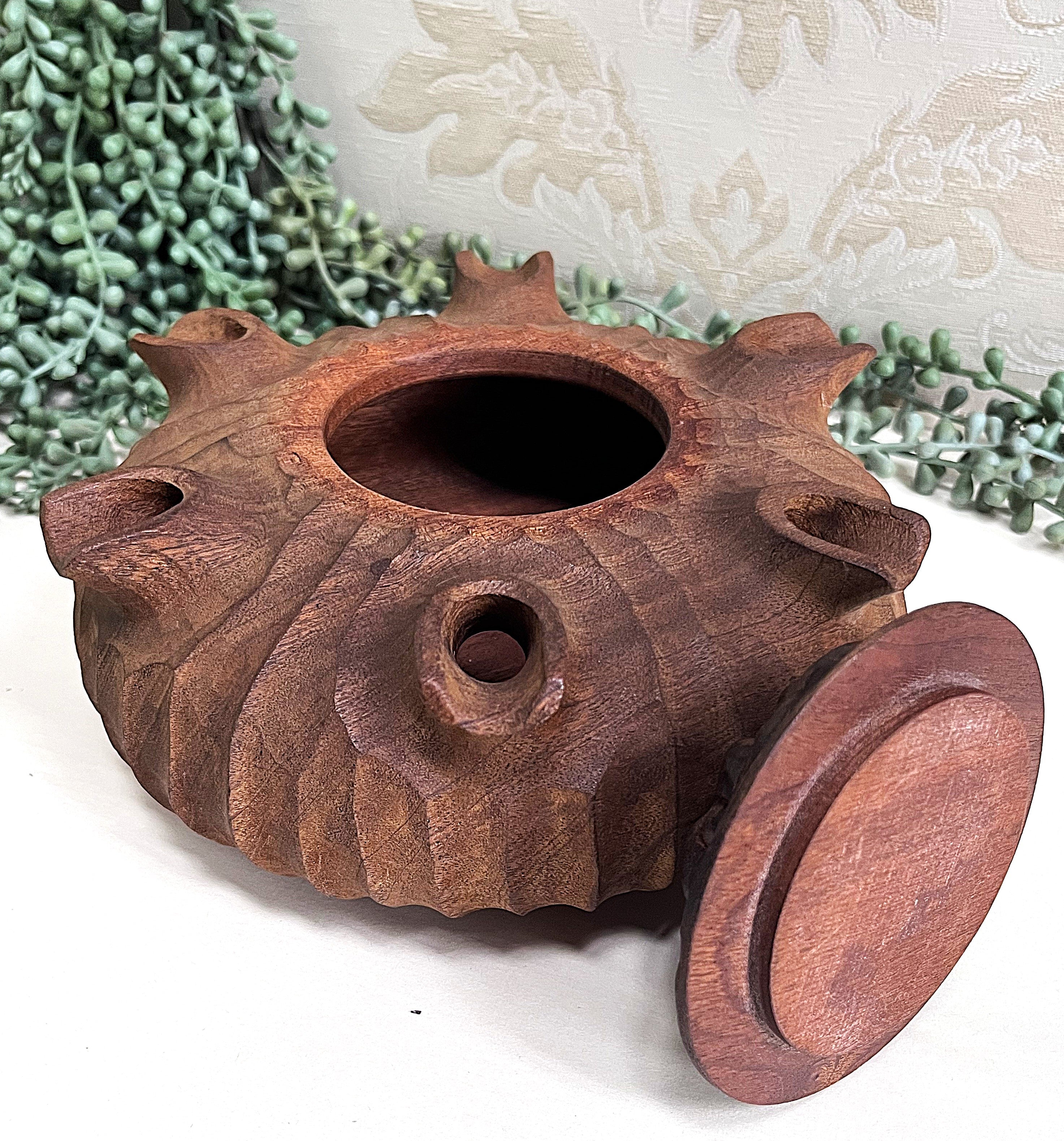 Carved Wood: Italian 6-Spout Grole Friendship Cup