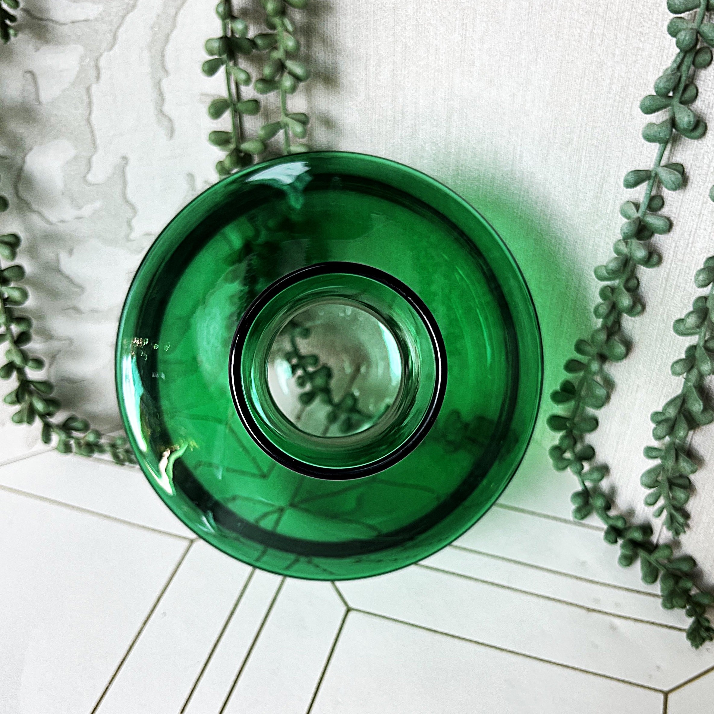Coloured Glass: Emerald Green Decorative Carafe
